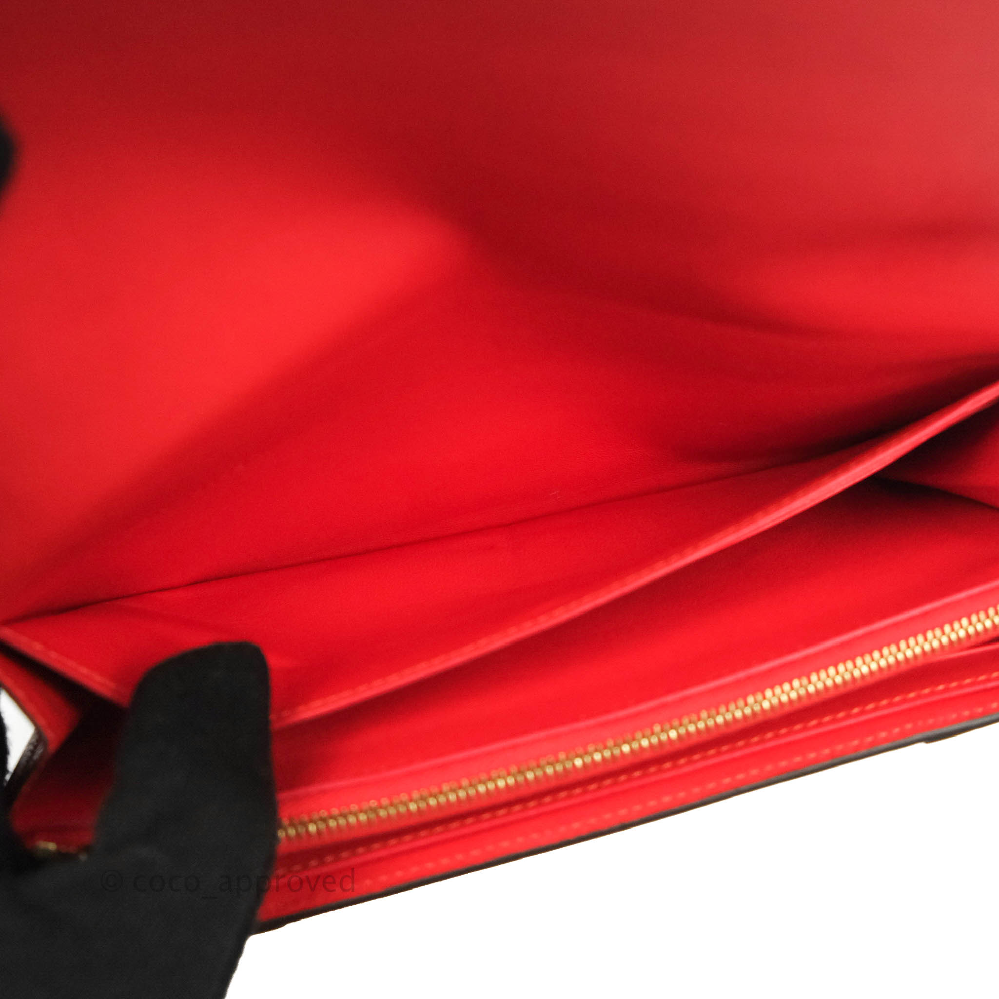 Celine Large Multifunction Flap Wallet in Red Grained Leather - Stylish Women's Crossbody Bag for Everyday Use & Travel Accessories