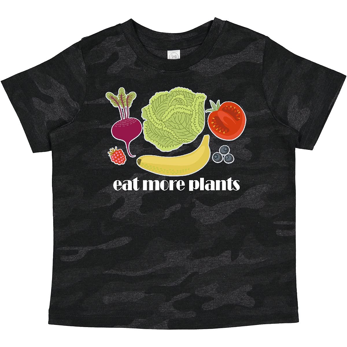 Vegan Eat More Plants Vegetarian Baby T-Shirt | Organic Cotton Kids Shirt | Eco-Friendly Toddler Outfit for Plant-Based Families & Earth Day