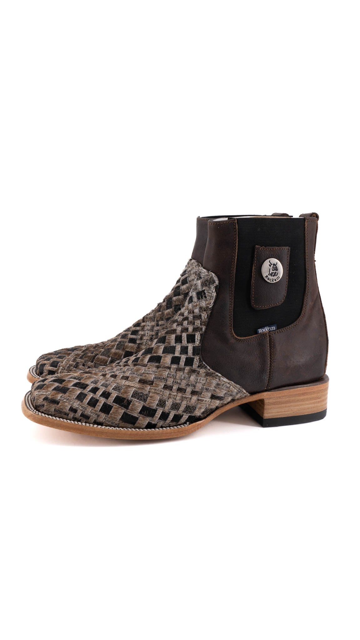 Men's Genuine Cowhide Leather Square Toe Boots Size 11 - Western Style Work Boots for Men, Durable & Comfortable - Perfect for Ranch Work, Outdoor Activities and Casual Wear