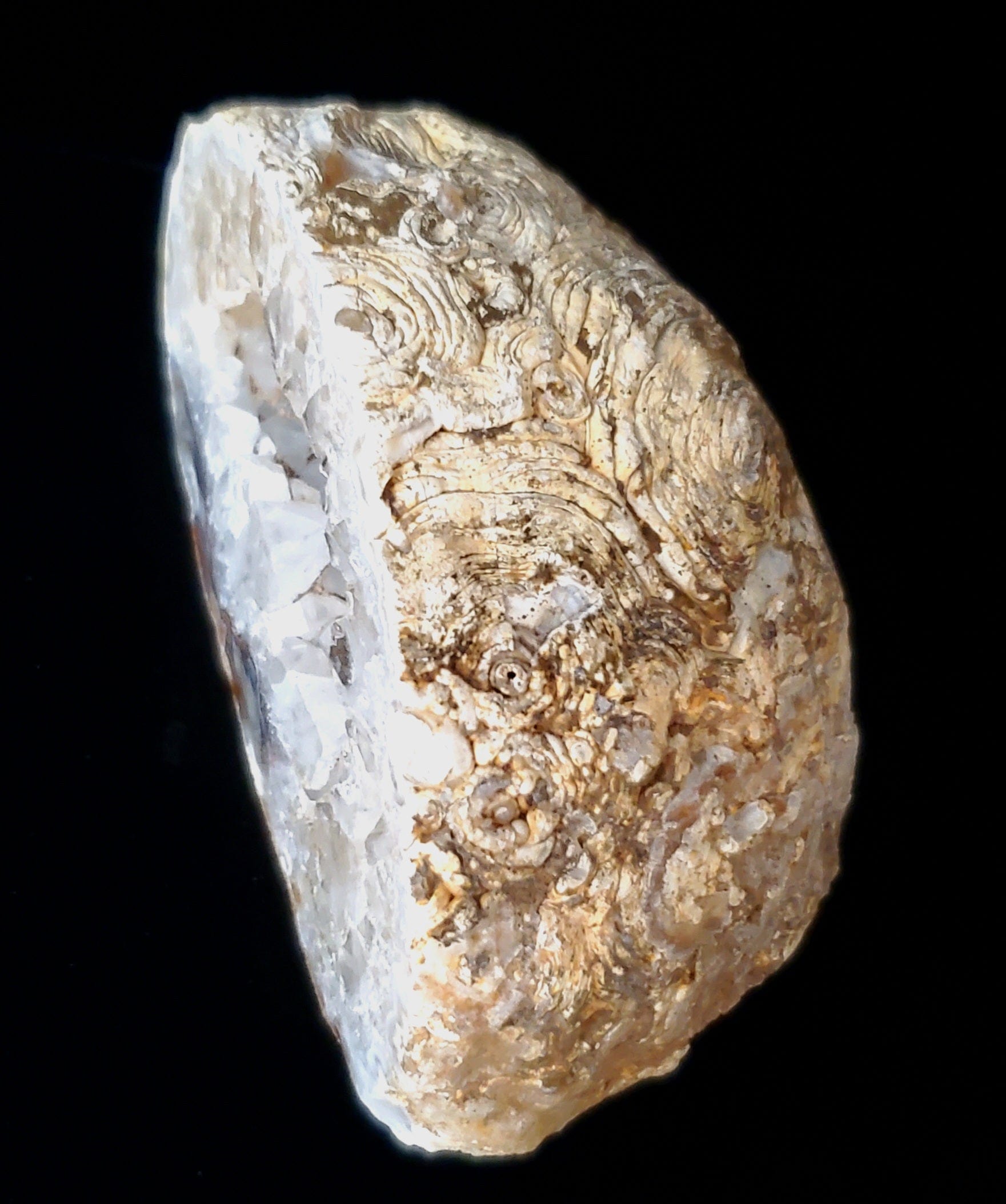 Natural Agate Geode 5 Inch - Healing Crystal Decor for Home & Office - Meditation, Feng Shui, Yoga Room Decor - Perfect for Spiritual Gifts & Interior Design