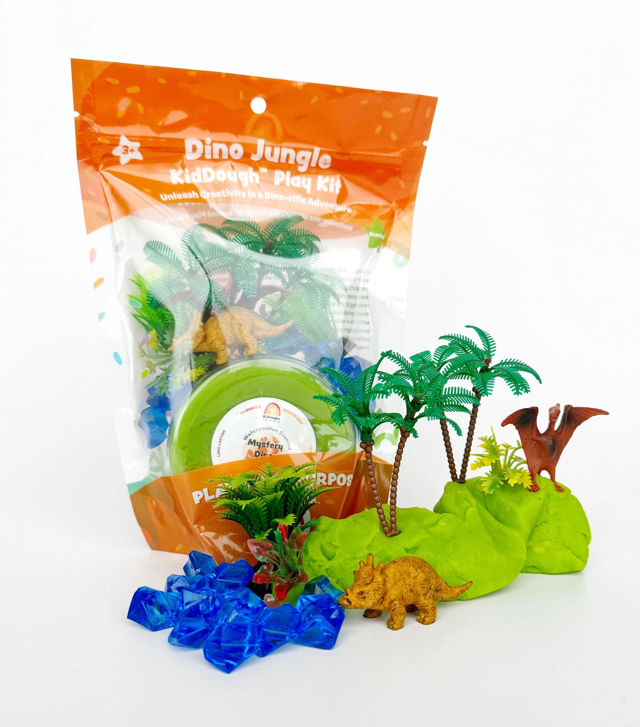 Kiddough Dinosaur Play Kit - Interactive Dino Jungle Playset for Kids | STEM Learning Toy for Preschoolers | Perfect for Indoor Playtime & Birthday Gifts