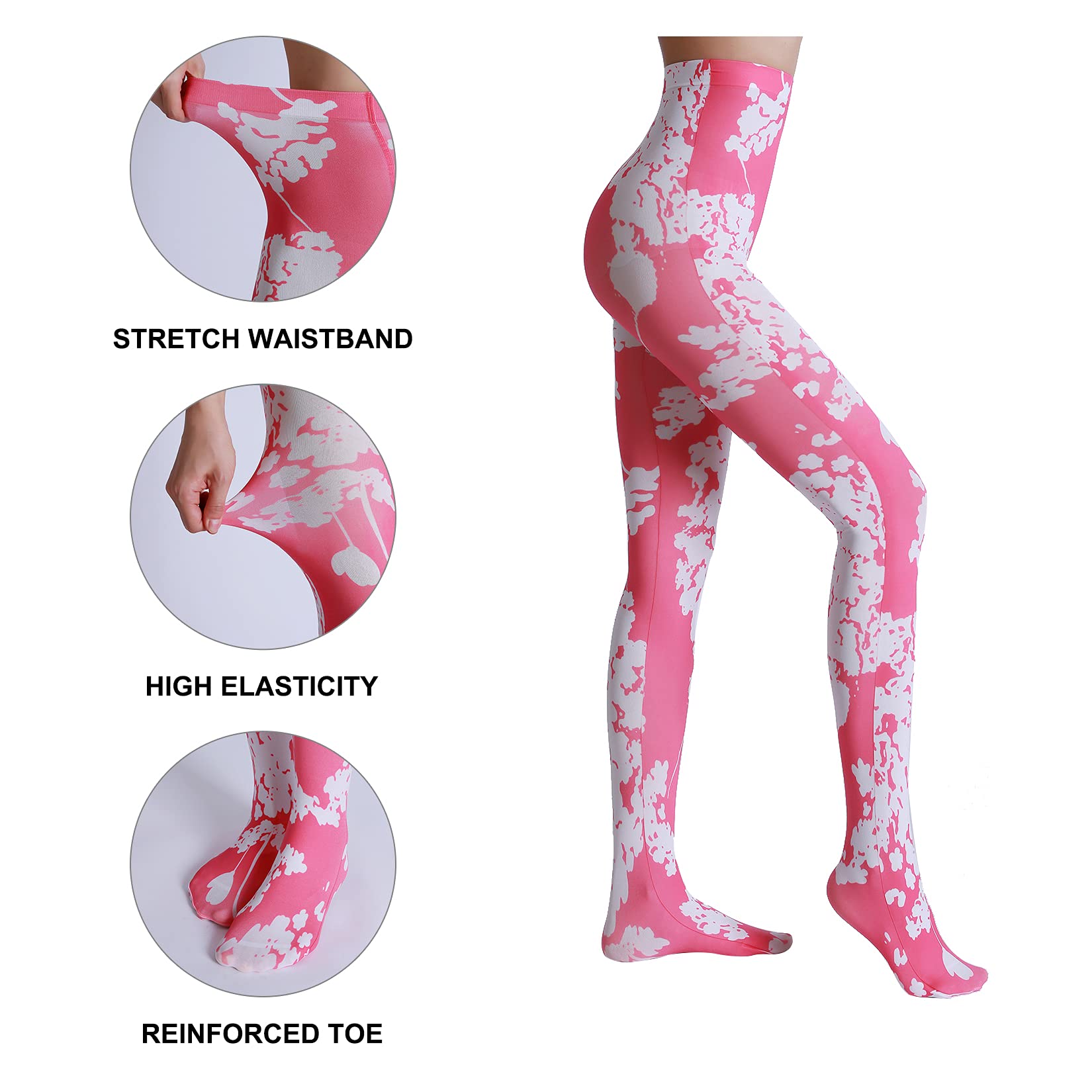 Sahabowi Women's Sheer High Waist Tights - Vintage Control Top Pantyhose Stockings for Everyday Wear, Office & Special Occasions