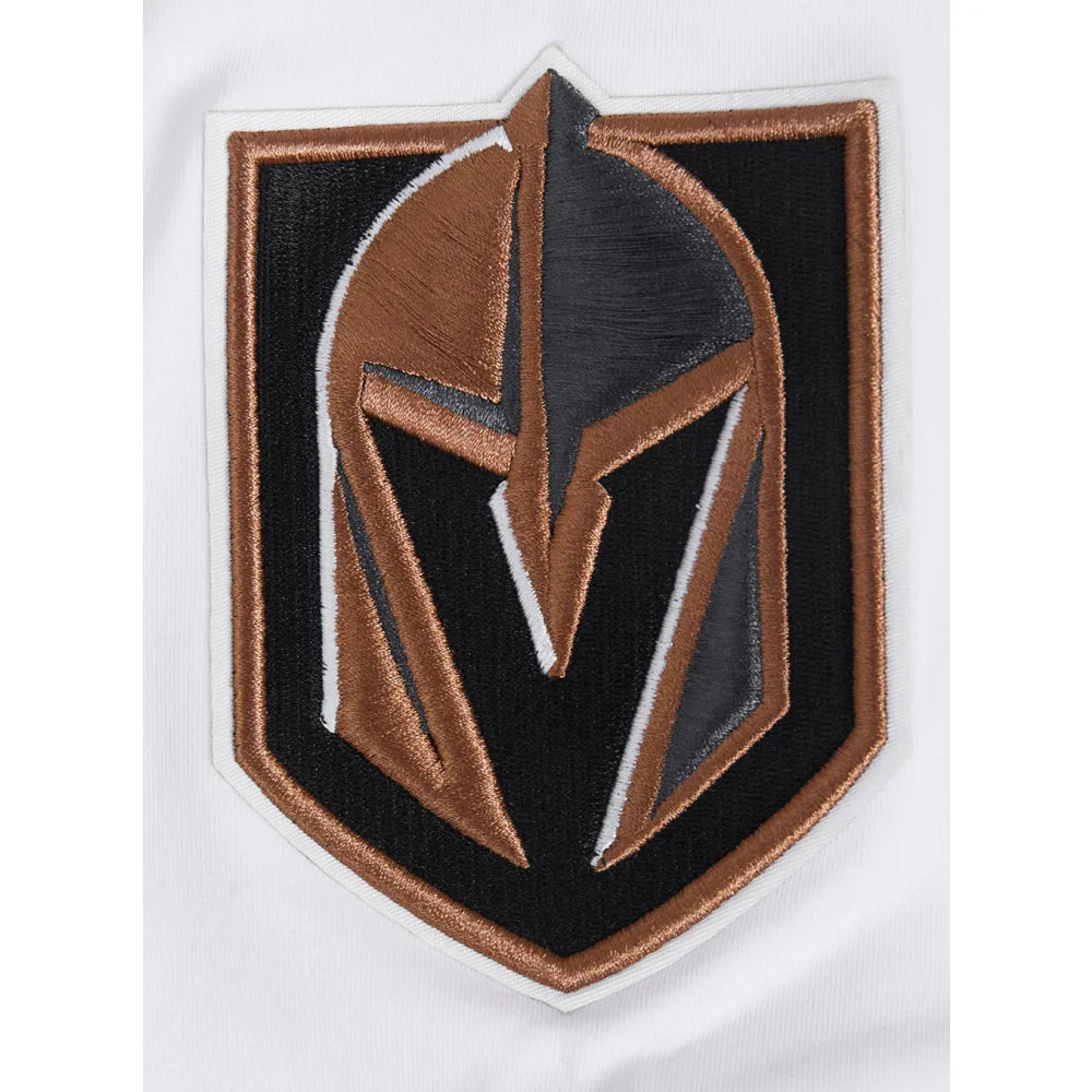 Men's Vegas Golden Knights Chenille Short Sleeve Hoodie - Pro Standard White - Perfect for Game Day, Casual Wear & Fan Apparel