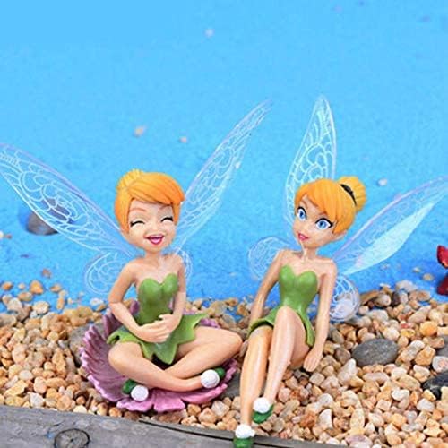6Pcs Mini Fairy Figurines Set - Cute Plastic Garden Fairies, Angel Ornaments for Flower Pots, Planters & Outdoor Decor - Perfect for Fairy Gardens, Home Decor & Party Favors