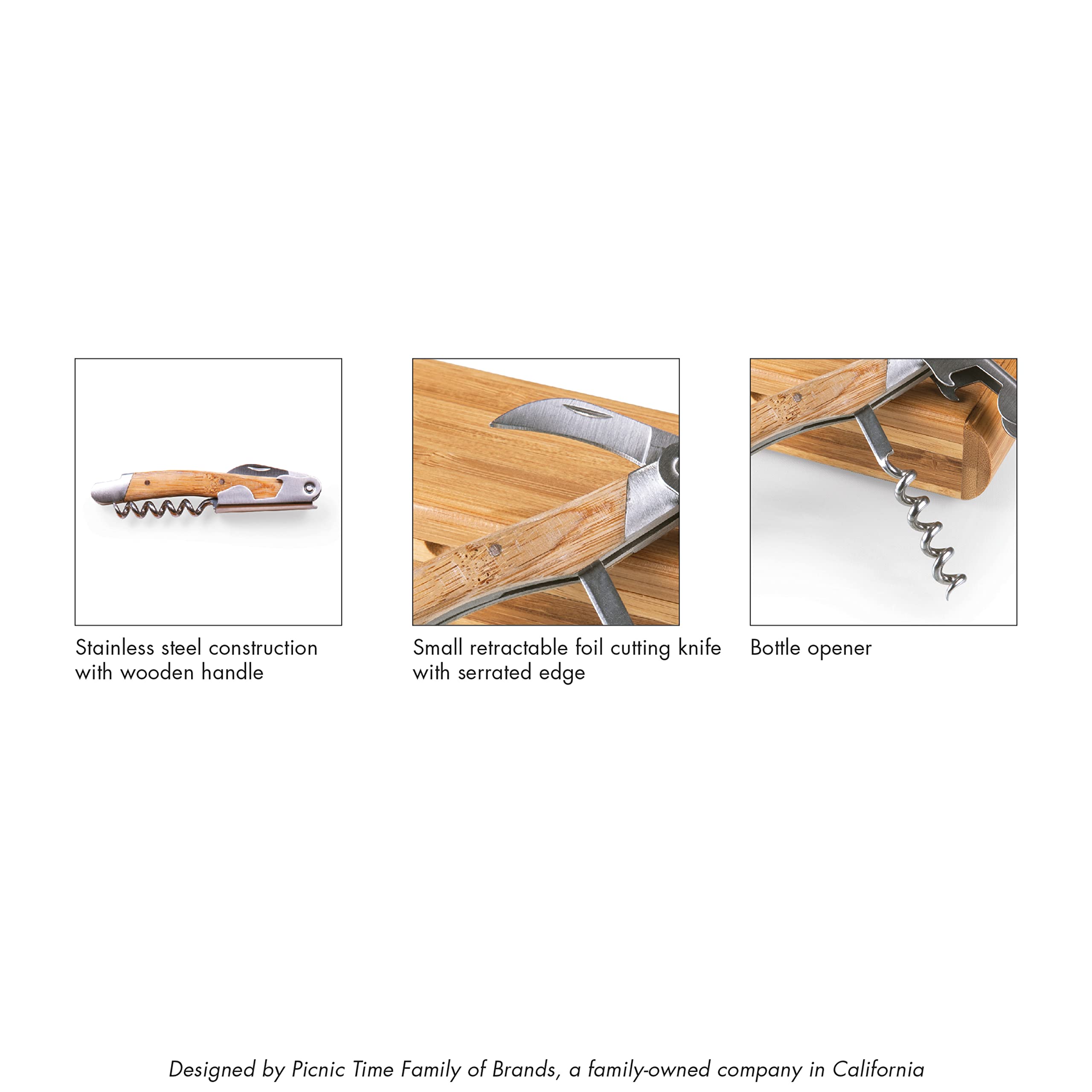 NFL Minnesota Vikings Engraved Bamboo Tool Set - Perfect for Tailgating, Home Decor & Vikings Fan Gifts