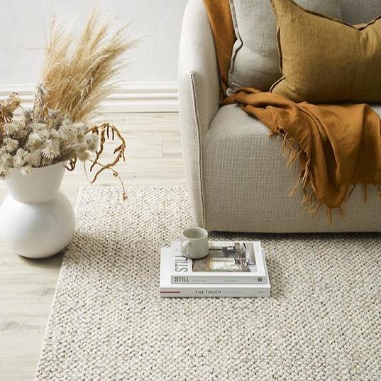 Baya Roxburgh Handwoven Jute Floor Rug in Parchment - 200cm x 300cm (6.6ft x 9.8ft) | Eco-Friendly Natural Fiber Area Rug for Living Room, Bedroom & Boho Home Decor