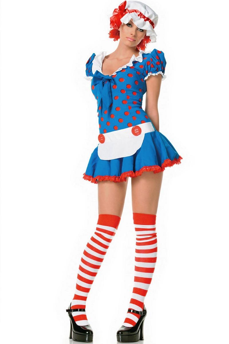 Leg Avenue Women's Rag Doll Costume Dress - Sexy Halloween Cosplay Outfit for Parties, Carnival & Dress-Up
