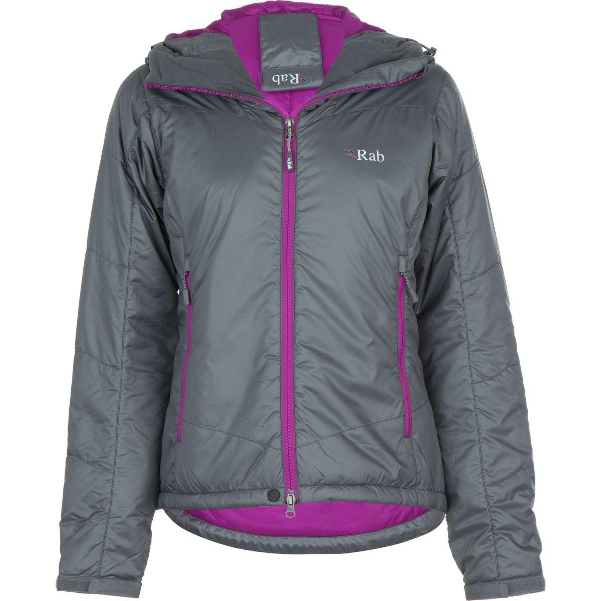 RAB Inferno Hoodie - Women's Smoke 12 | Lightweight Fleece Jacket for Hiking & Outdoor Activities | Cold Weather Layering & Casual Wear