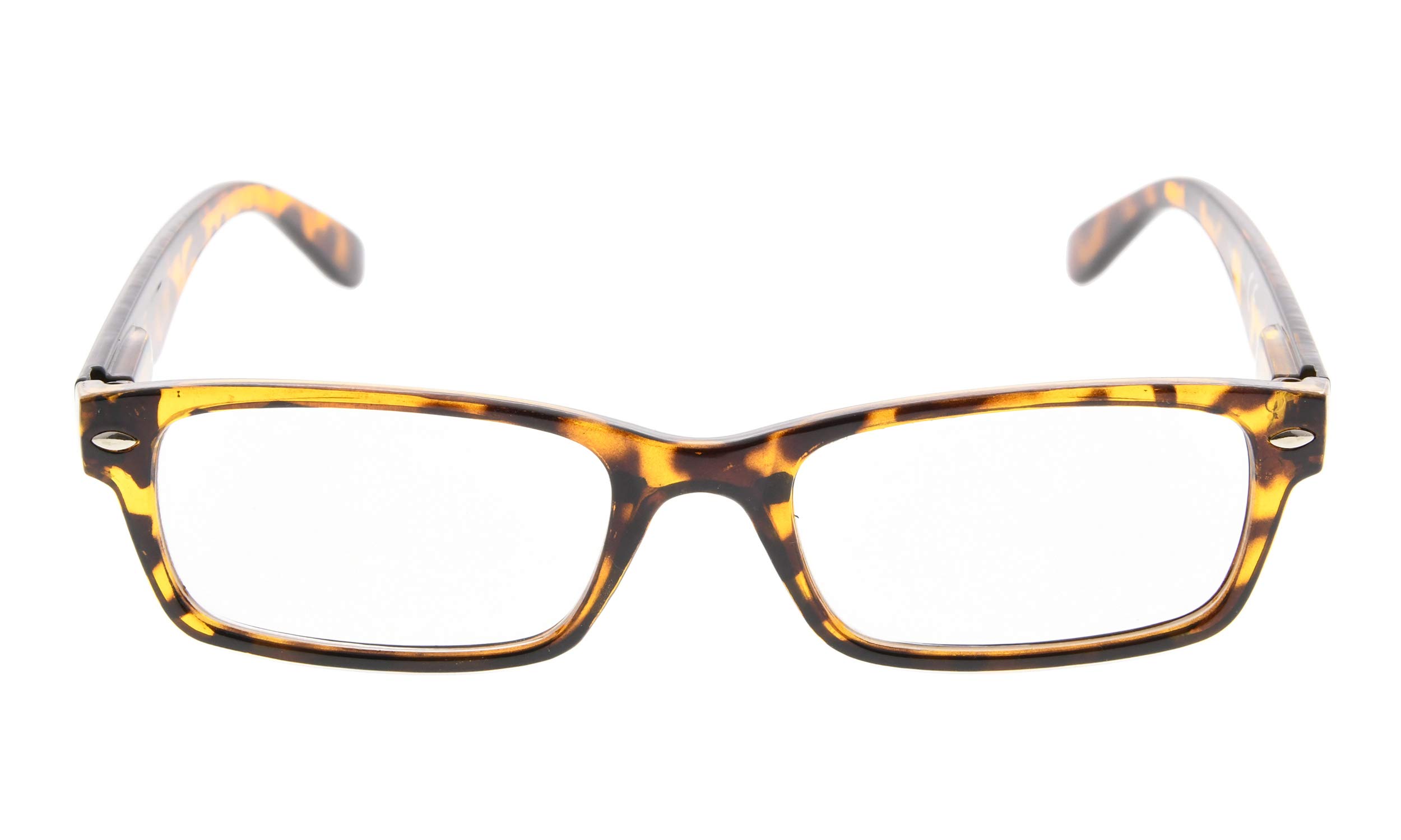 Classic Reading Glasses with Spring Hinges - Lightweight Comfortable Readers for Women & Men | Perfect for Reading Books, Using Phones & Computer Work