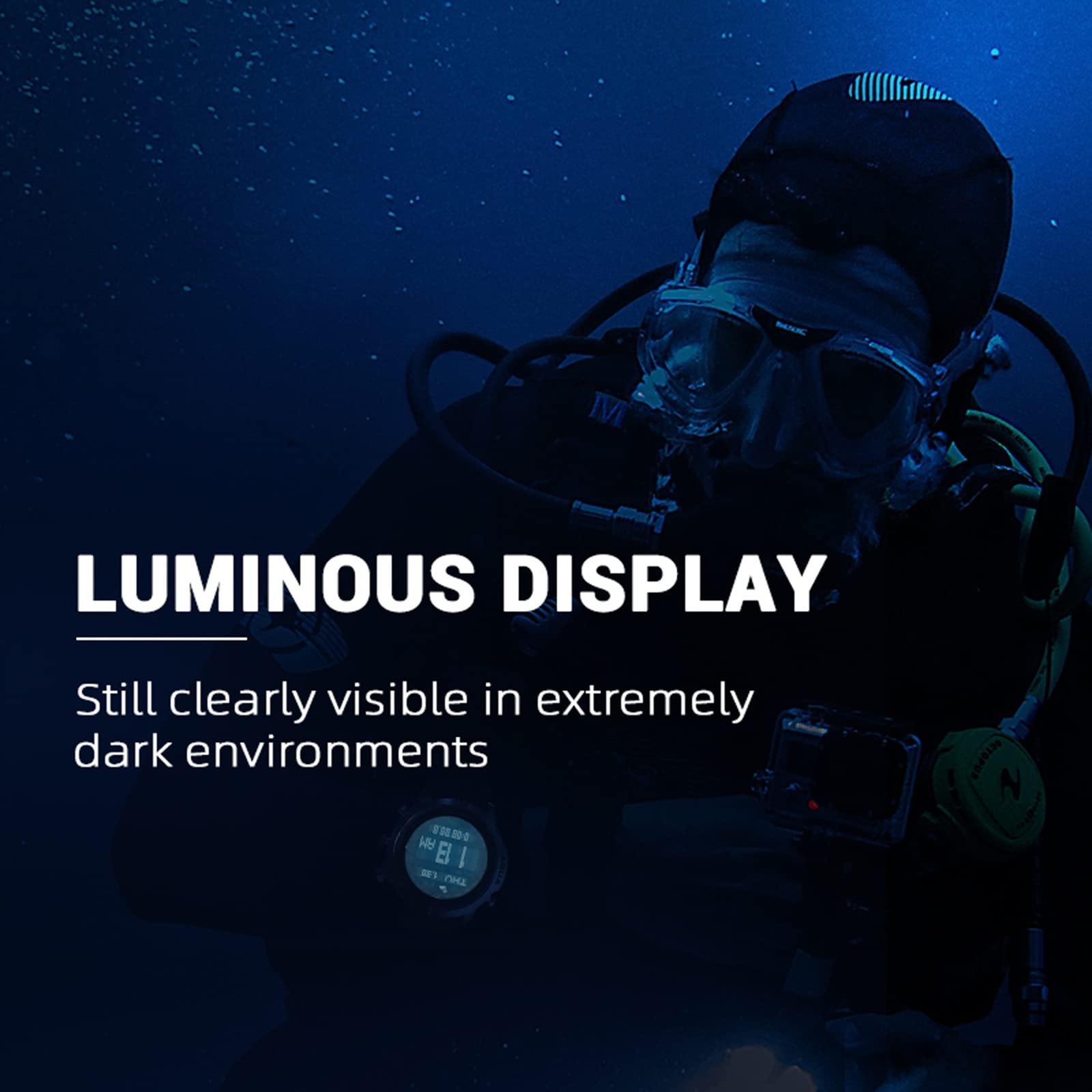 Findtime Dive Computer Watch for Men & Women - 10ATM Waterproof Diving Wristwatch with Altimeter, Barometer & Compass for Scuba, Freediving & Survival | Perfect for Professional Divers & Outdoor Adventures