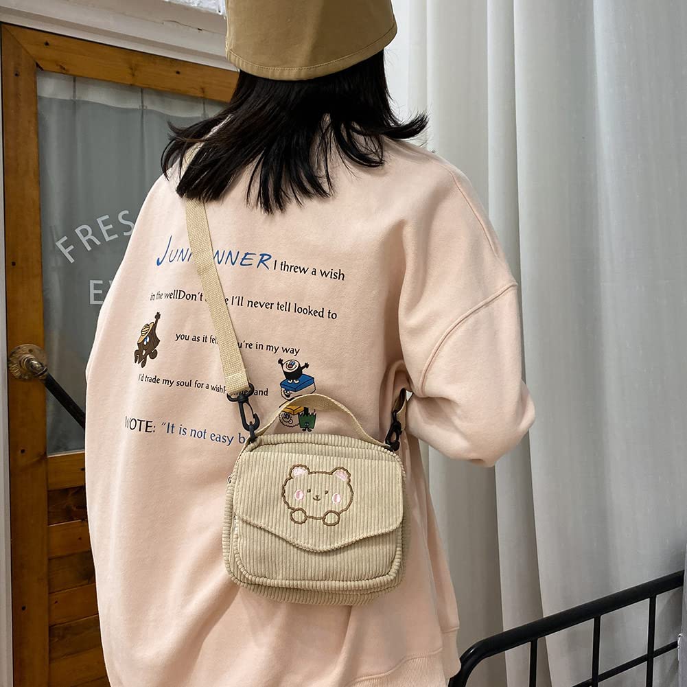 Cute Kawaii Crossbody Bags for Women - Lightweight Mini Purse with Bear Design, Perfect for Phone & Essentials | Ideal for Daily Use, Travel & Shopping