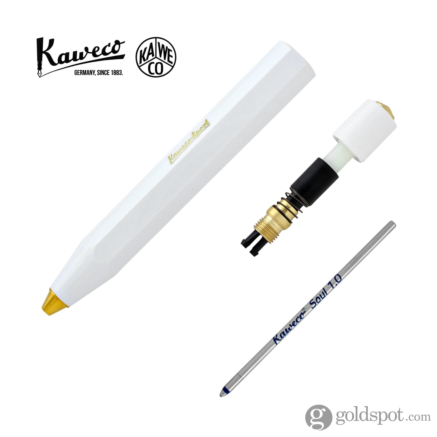 Kaweco Classic Sport White Ballpoint Pen - Premium Writing Instrument for Office, School & Everyday Use
