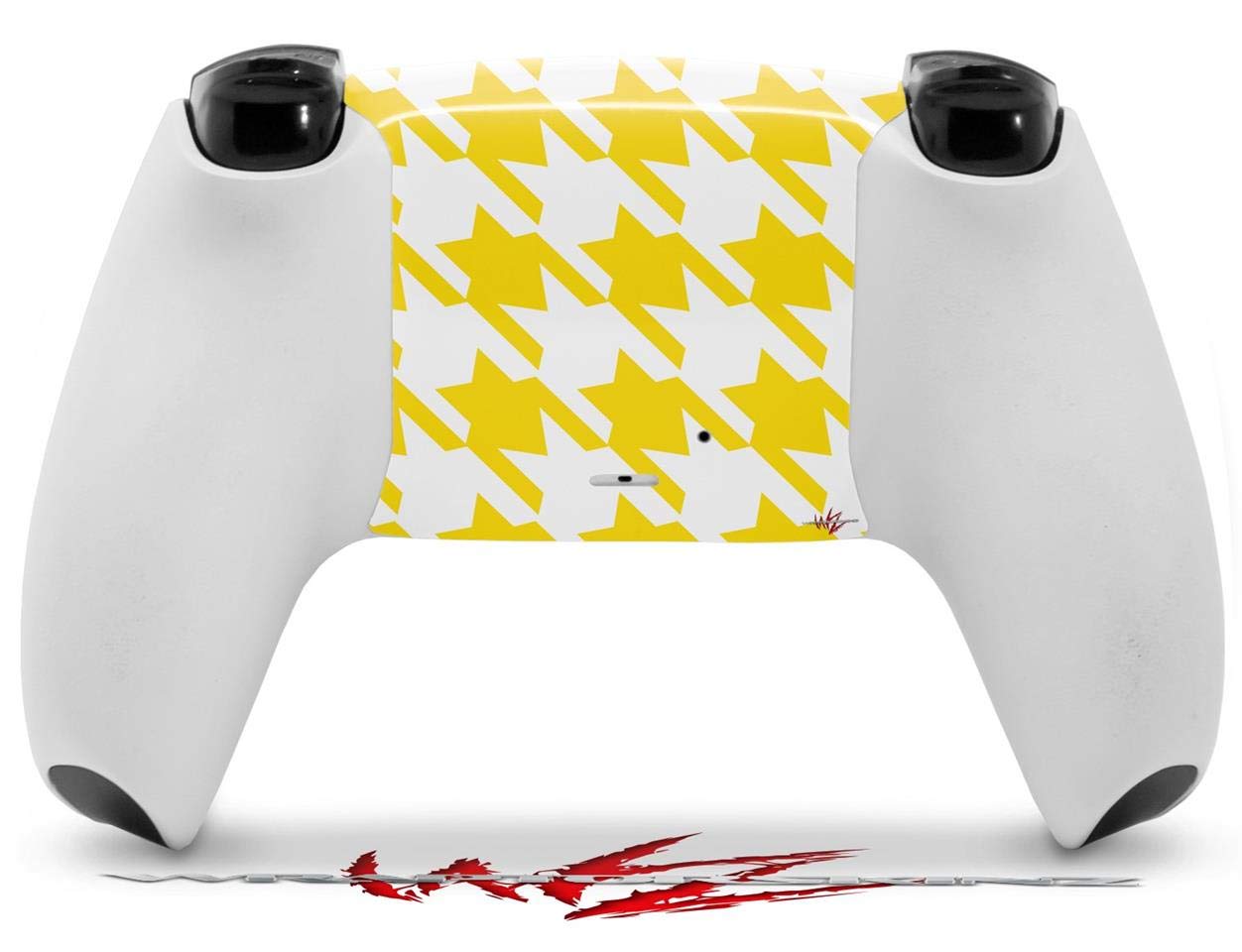 PS5 DualSense Controller Skin Wrap - Houndstooth Yellow for Gaming Protection
