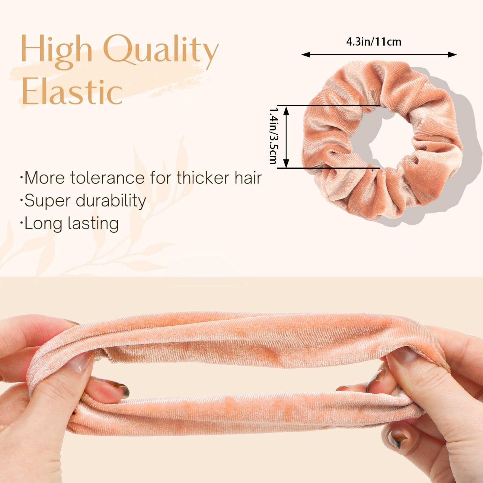 Whaline 12 Pack Velvet Hair Scrunchies - Soft Elastic Hair Bands for Women & Girls (12 Colors) - Perfect for Work, Gym, and Everyday Styling