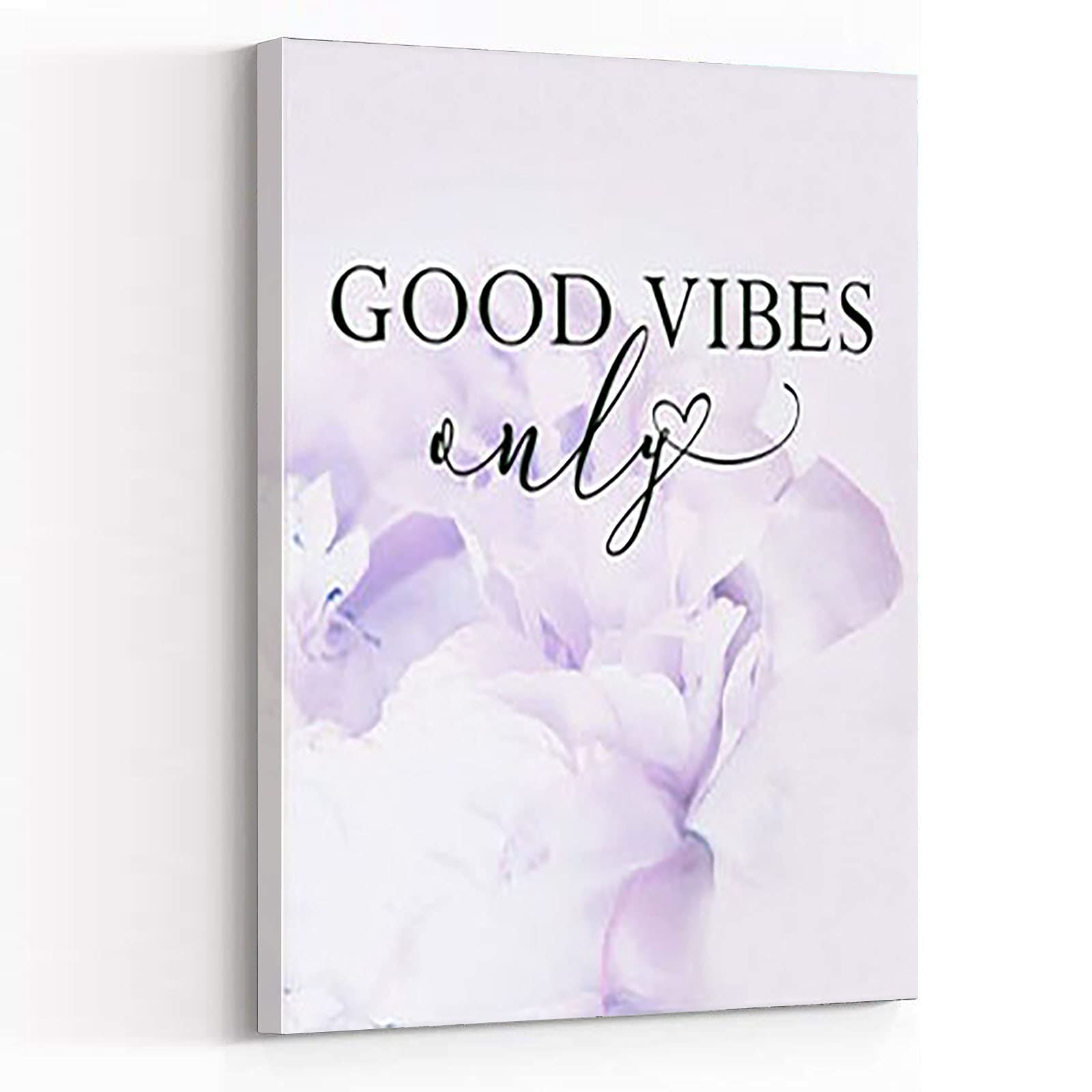 Modern Lavender & Purple Room Decor - 12''x18'' Framed Canvas Wall Art with Inspirational Quotes, Feminine Aesthetic Prints for Bedroom, Men's Room, or Office Spaces