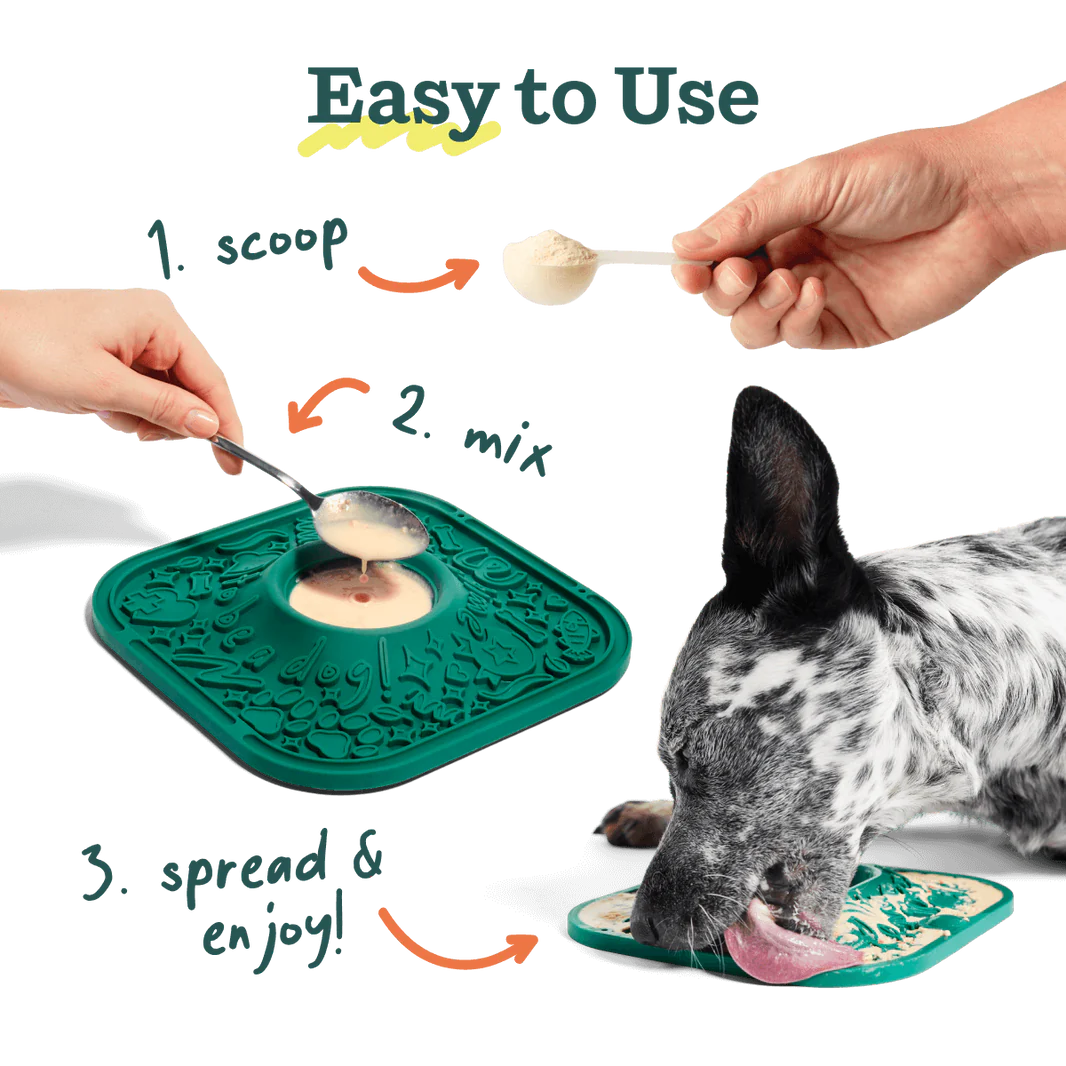 LickMat Lavender Lick Mat for Dogs - Non-Slip Suction Cup Base with Built-in Bowl | Perfect for Dog Anxiety Relief, Slow Feeding & Treat Dispensing | Great for Grooming, Mealtime & Calming Pets