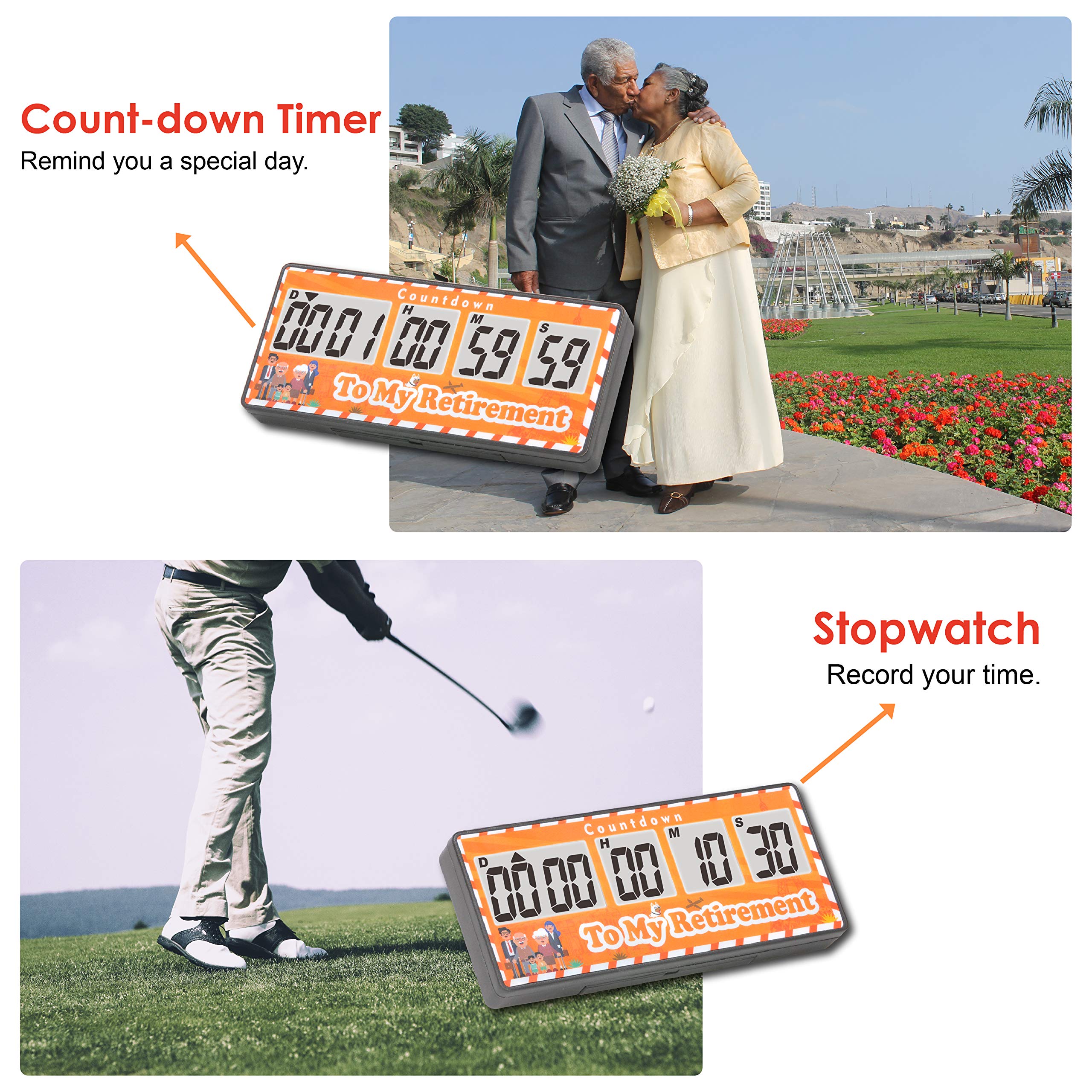 Runleader Digital 9999 Days Countdown Timer - Event Reminder for Wedding, Retirement, Christmas, Vacation, Lab, Homework, Exercise, Gym, Sports, Classroom, Meeting, Work & Kitchen Cooking | Perfect for Countdown Displays & Time Management