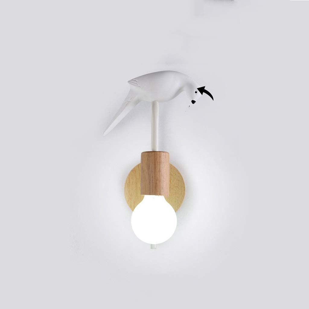 Nordic Bird LED Wall Lights - Modern Bedside Lamp & Bedroom Sconces for Living Room, Dorm, Nursery - Energy Efficient Home Decor Lighting Fixture for Cozy Ambience