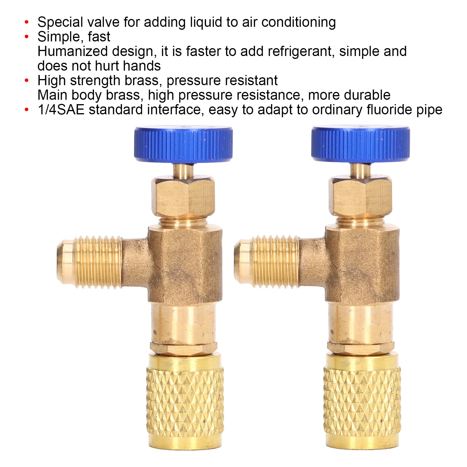 2Pcs R22 Refrigerant Charging Valve Set - 1/4