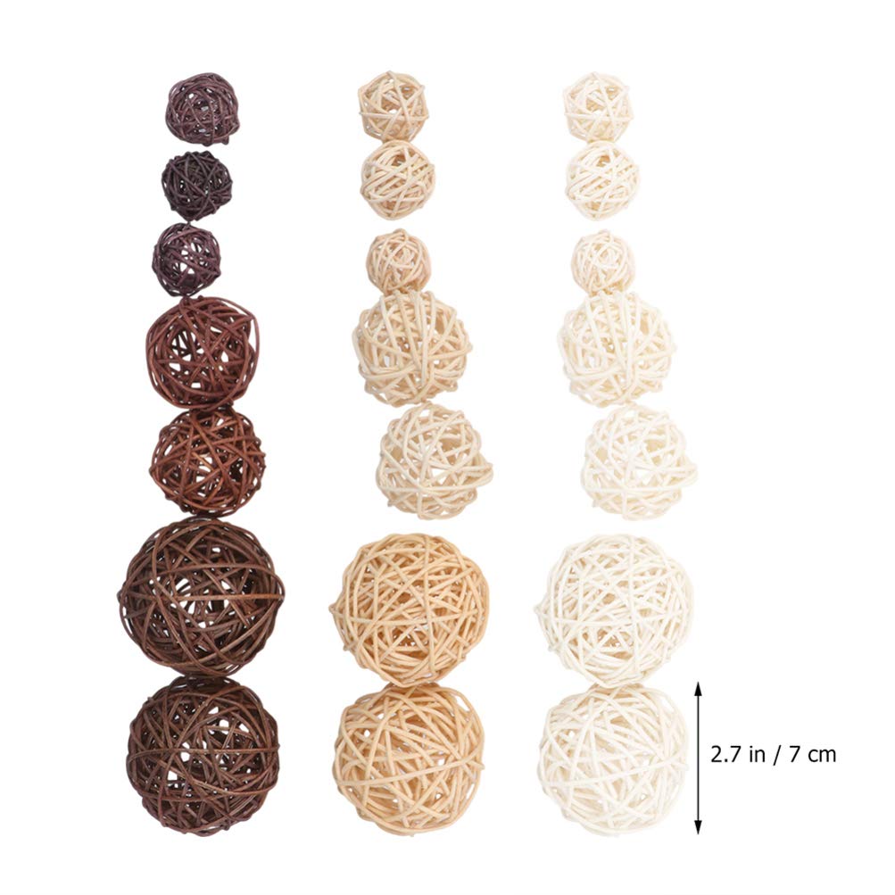 18pcs Natural Grapevine Balls for DIY Aromatherapy, Wedding Decor, Vase Filler, and Home Centerpieces - Perfect for Rustic Weddings, Boho Home Decor, and Table Scatter Arrangements