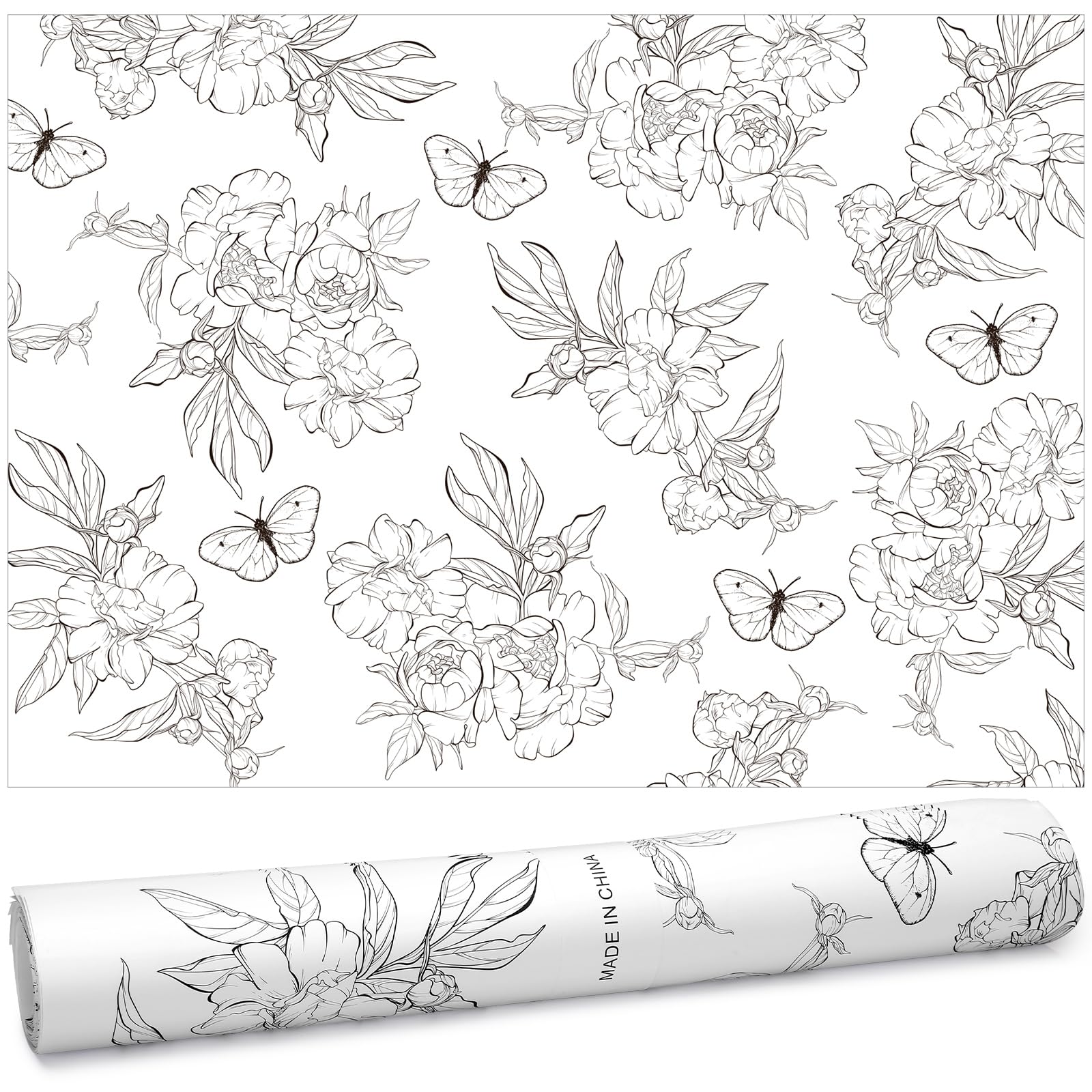 Geosar 10-Pack Scented Drawer Liners for Dresser, Shelf & Closet - Non-Adhesive Fragrant Liner Paper with Linen & Butterfly Scent | Perfect for Organizing Bedroom, Bathroom & Nursery Drawers