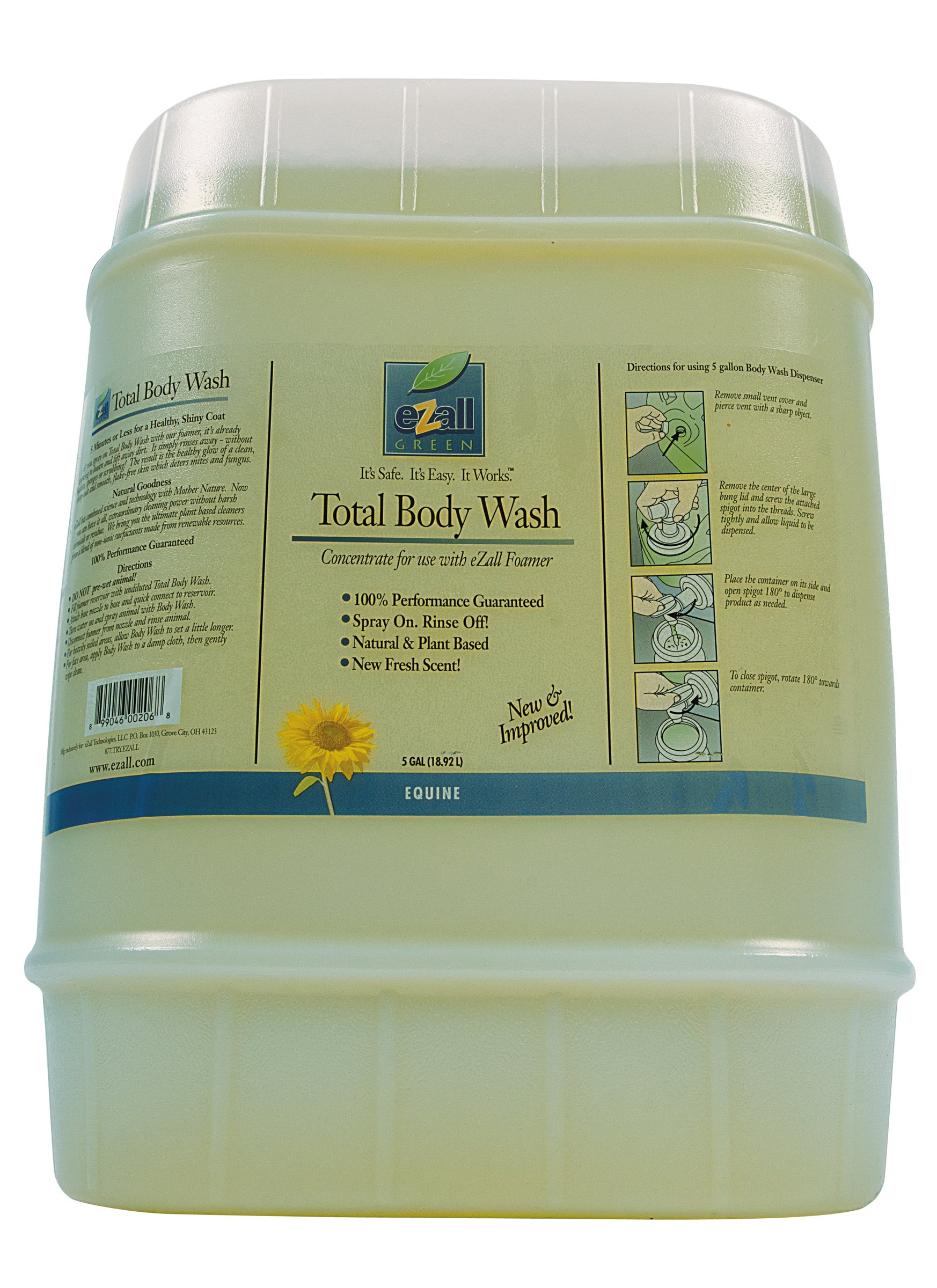 eZall Green Neutral Body Wash - 5 Gallon Bulk Refill for Commercial Use | Gentle Cleansing for All Skin Types | Ideal for Gyms, Spas, and Salons