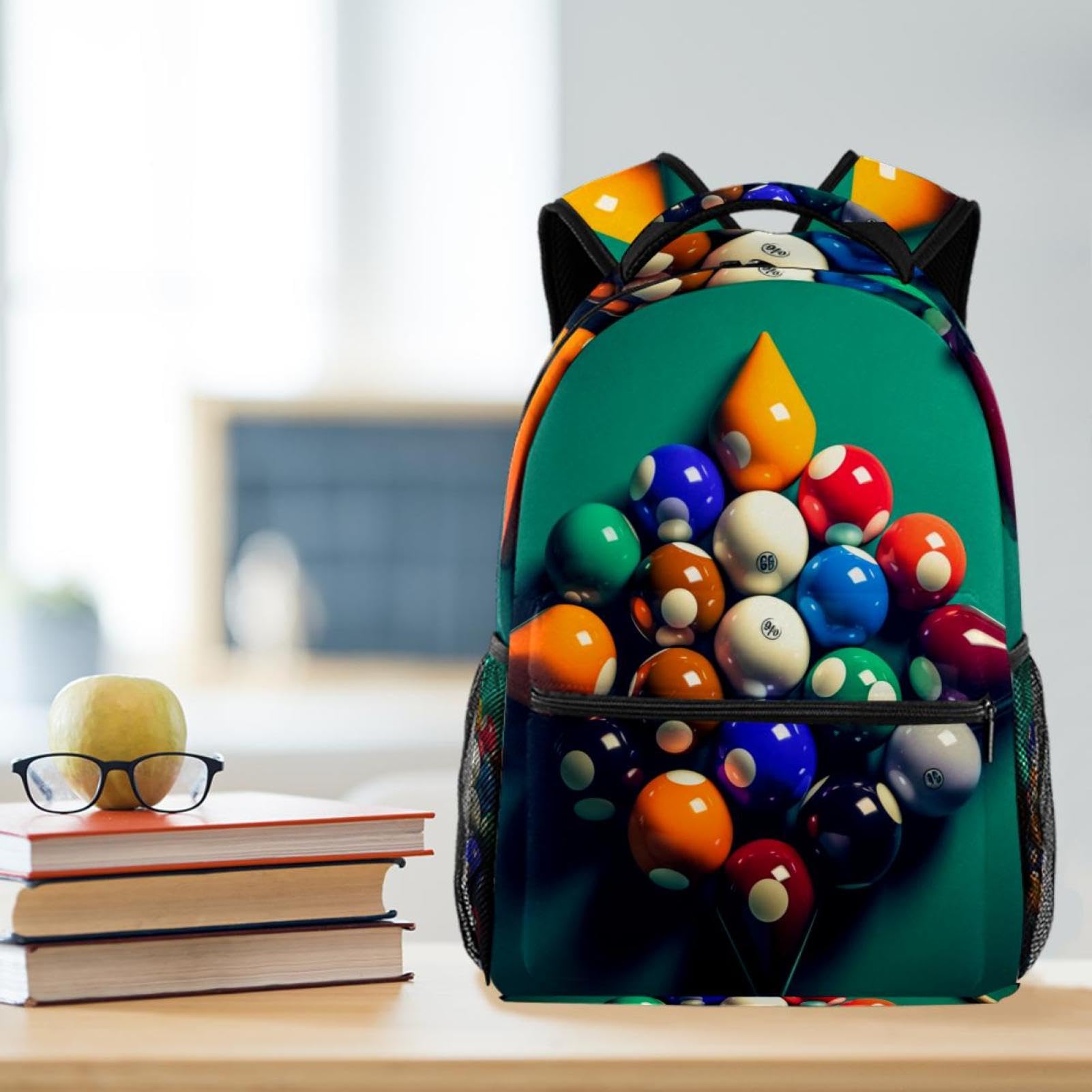 Stylish Travel Backpack for Women & Men - Durable Carry-On Backpack for Billiards, Hiking, Commuting & Outdoor Adventures