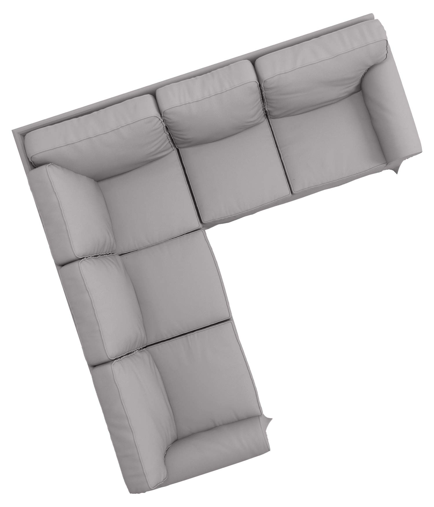 IKEA Ektorp Sofa Slipcover - Cotton Replacement Cover for 2-2 Seater & Corner Sectional Sofas (Light Dense Gray) | Washable Sofa Protector for Living Room, Family Room & Home Decor