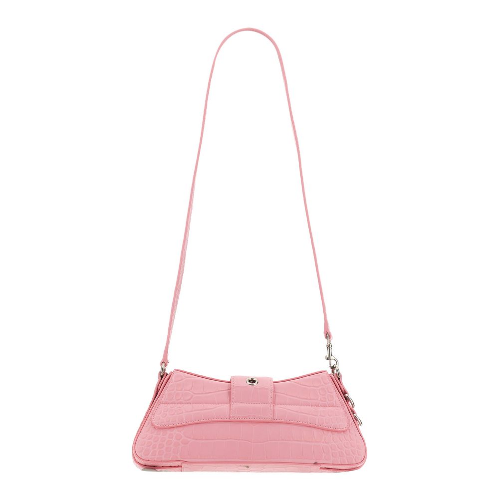 Balenciaga Soft Leather Flap Bag for Women - Pink Luxury Crossbody Purse | Perfect for Date Night, Parties & Everyday Use