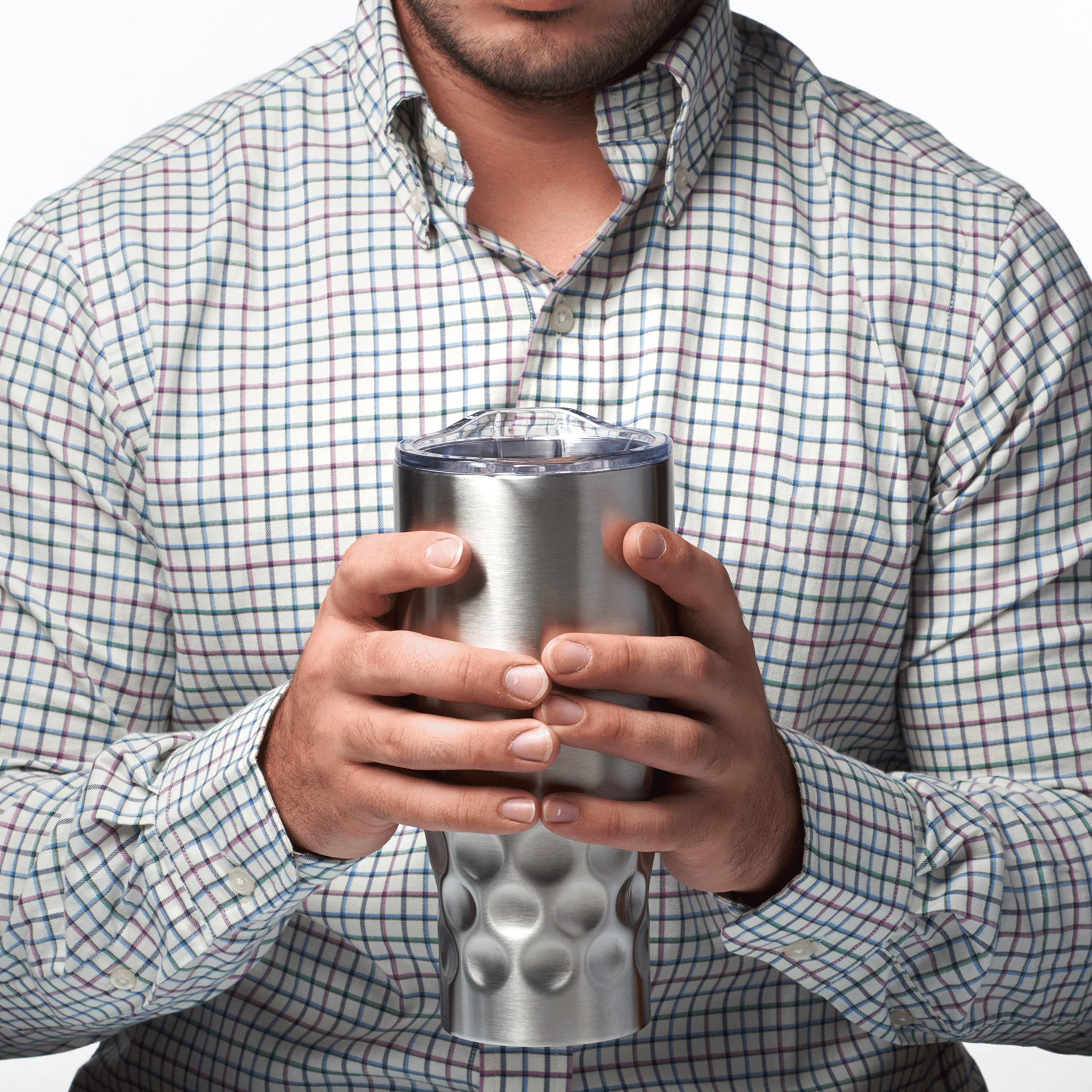 Molokini 27 oz Stainless Steel Tumblers - Set of 10 Bulk Pack, Double Wall Insulated for Hot & Cold Drinks - Coffee, Soda, Juice, Smoothies - Perfect for Office, Camping, Travel & Outdoor Activities - Silver