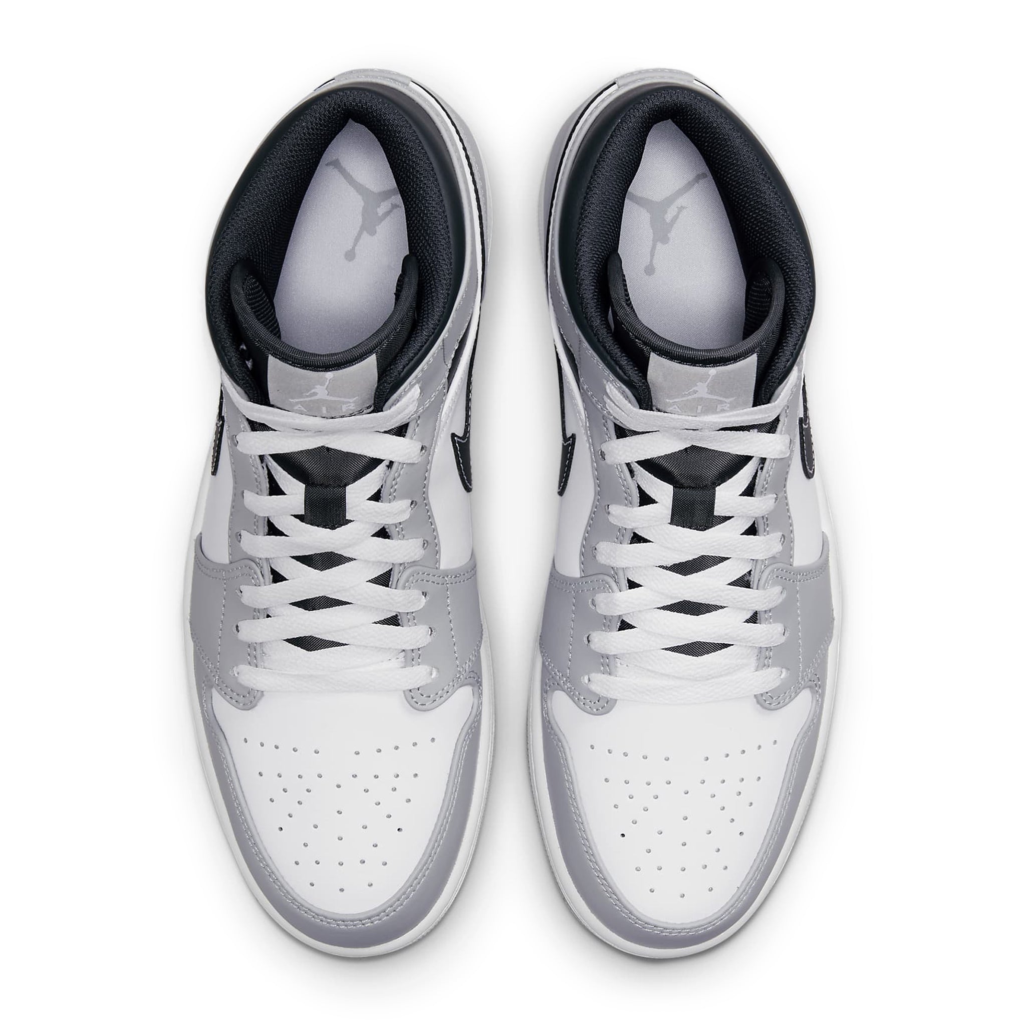 Air Jordan 1 Mid Light Smoke Grey Anthracite Basketball Shoes - Men's High-Top Sneakers for Casual Wear & Street Style