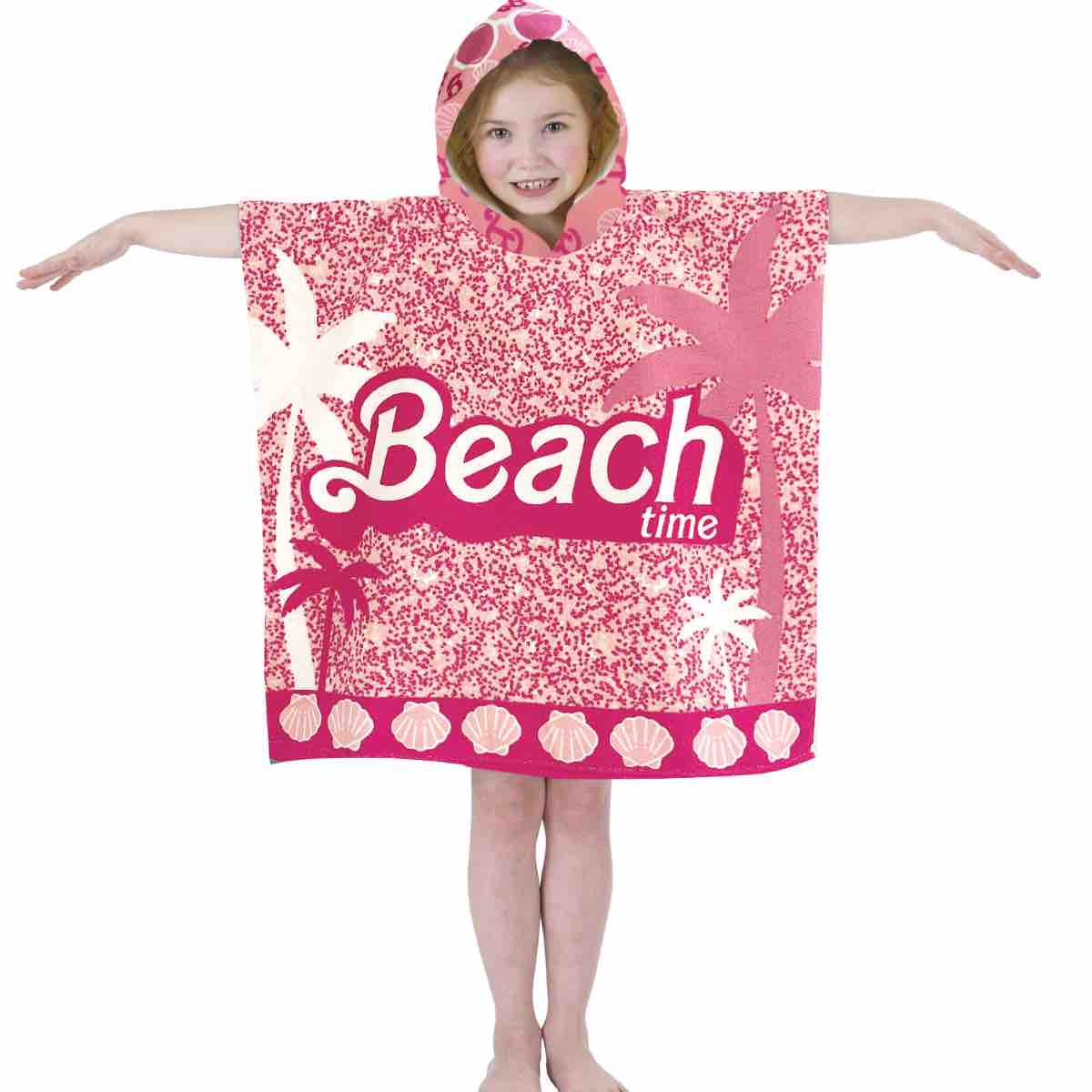 Kids Hooded Poncho Robe - Soft & Cozy Fleece Bathrobe for Boys & Girls Ages 3+ - Perfect for Bath Time, Lounging & Playtime