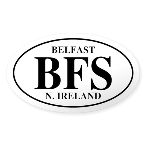 Clear - Belfast, Northern Ireland Oval Sticker