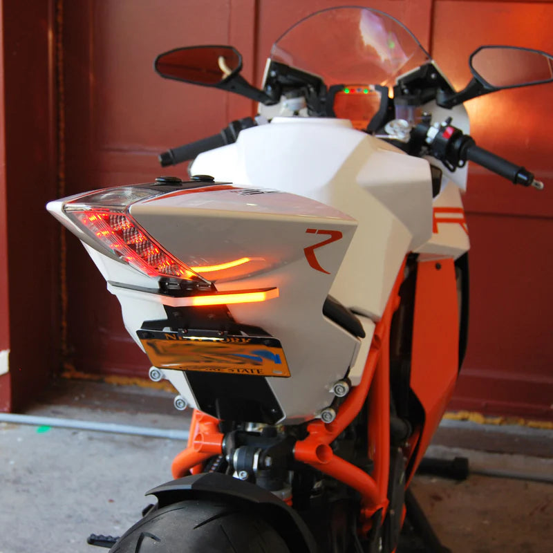 KTM RC8 Fender Eliminator Kit for 2015-2018 Models - Lightweight Tail Tidy License Plate Mount - Perfect for Motorcycle Track Days & Street Legal Customization