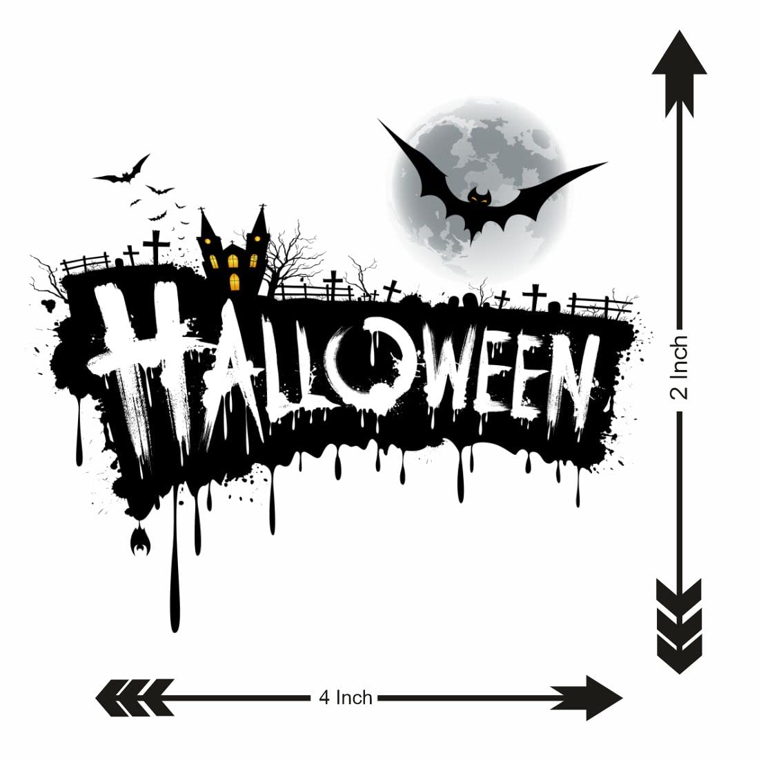 Halloween Temporary Tattoos for Kids - Ghost & Spooky Designs - Waterproof Fake Body Tattoos for Boys & Girls - Perfect for Halloween Parties, Costumes & Trick or Treating
