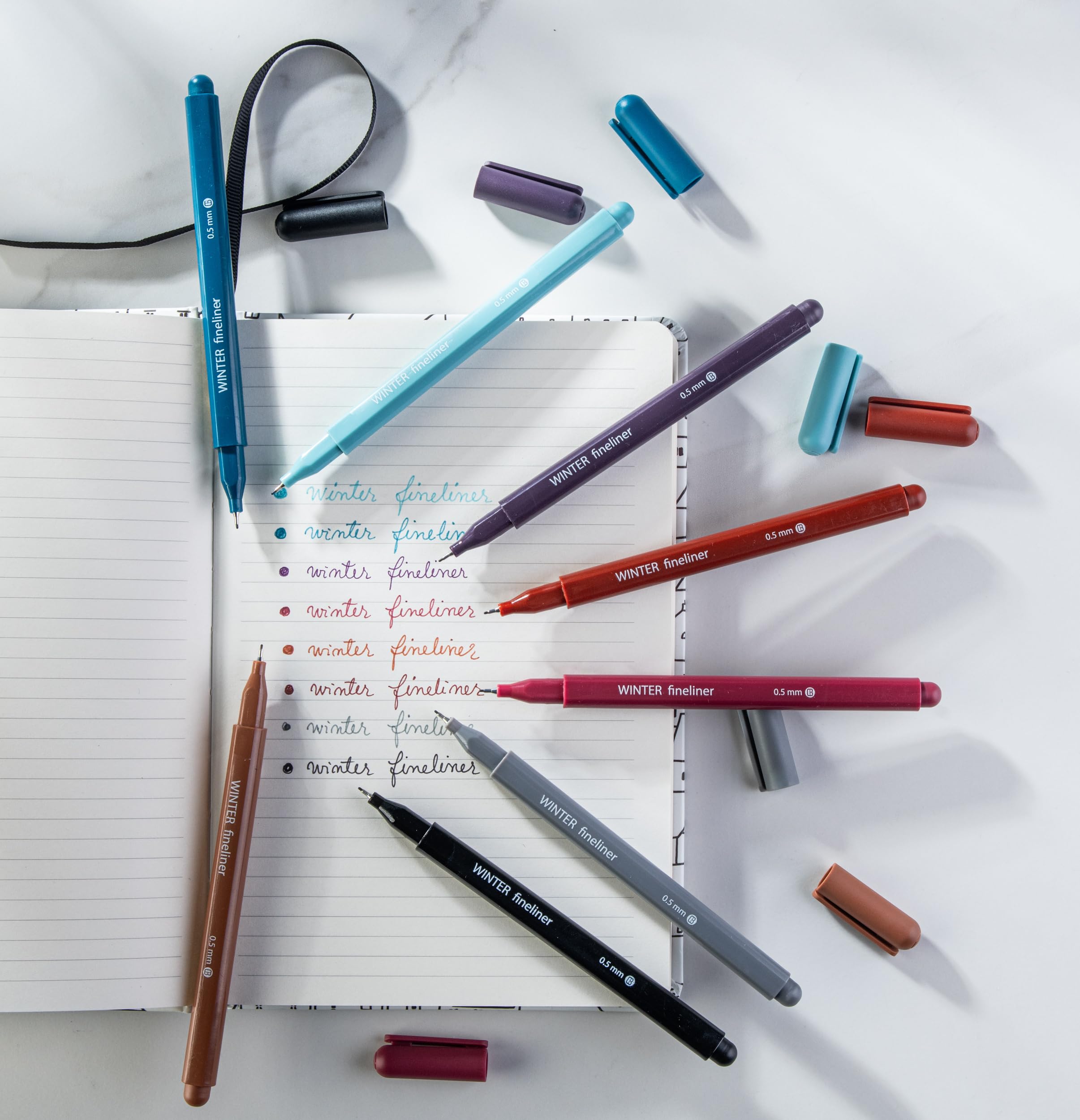 DIVERSEBEE 0.5mm Bible Pens No Bleed - 8 Colors for Journaling & Bible Study