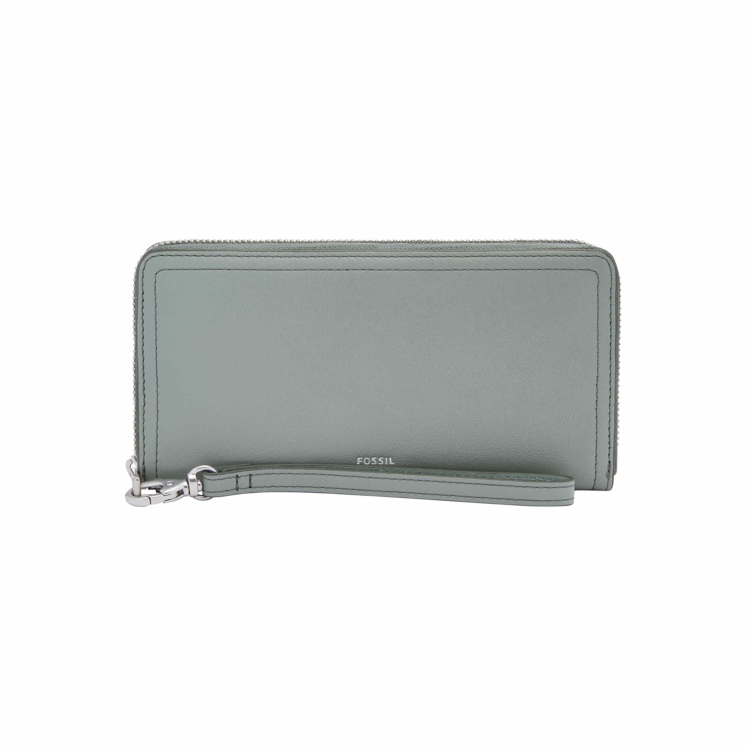 Fossil Women's Logan Leather RFID-Blocking Zip Around Clutch Wallet with Wristlet Strap - Stylish Crossbody Purse for Everyday Use, Travel & Shopping
