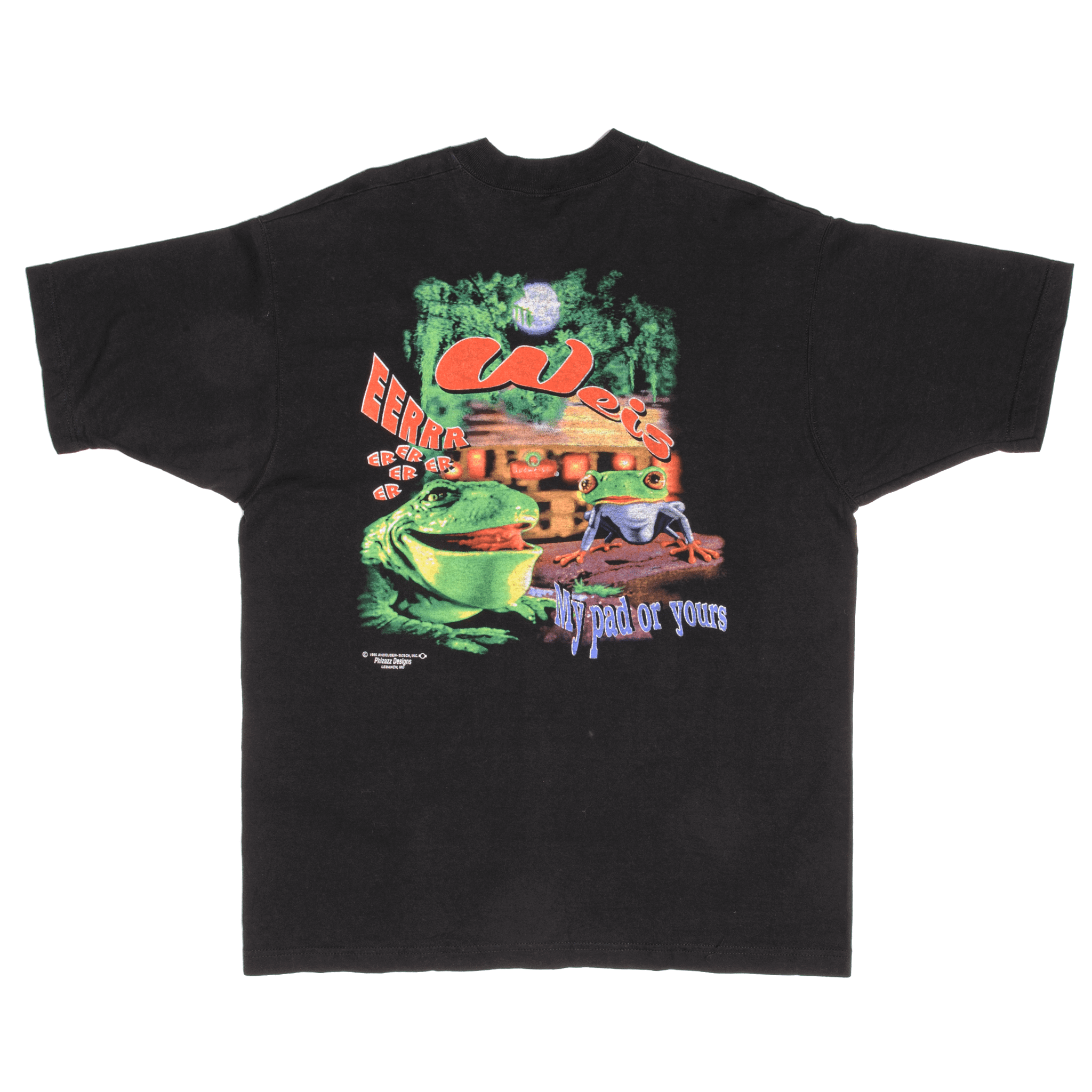Vintage 1995 Budweiser Frog Graphic T-Shirt XL - Made in USA - Retro Beer Lover Tee for Casual Wear & Collectors
