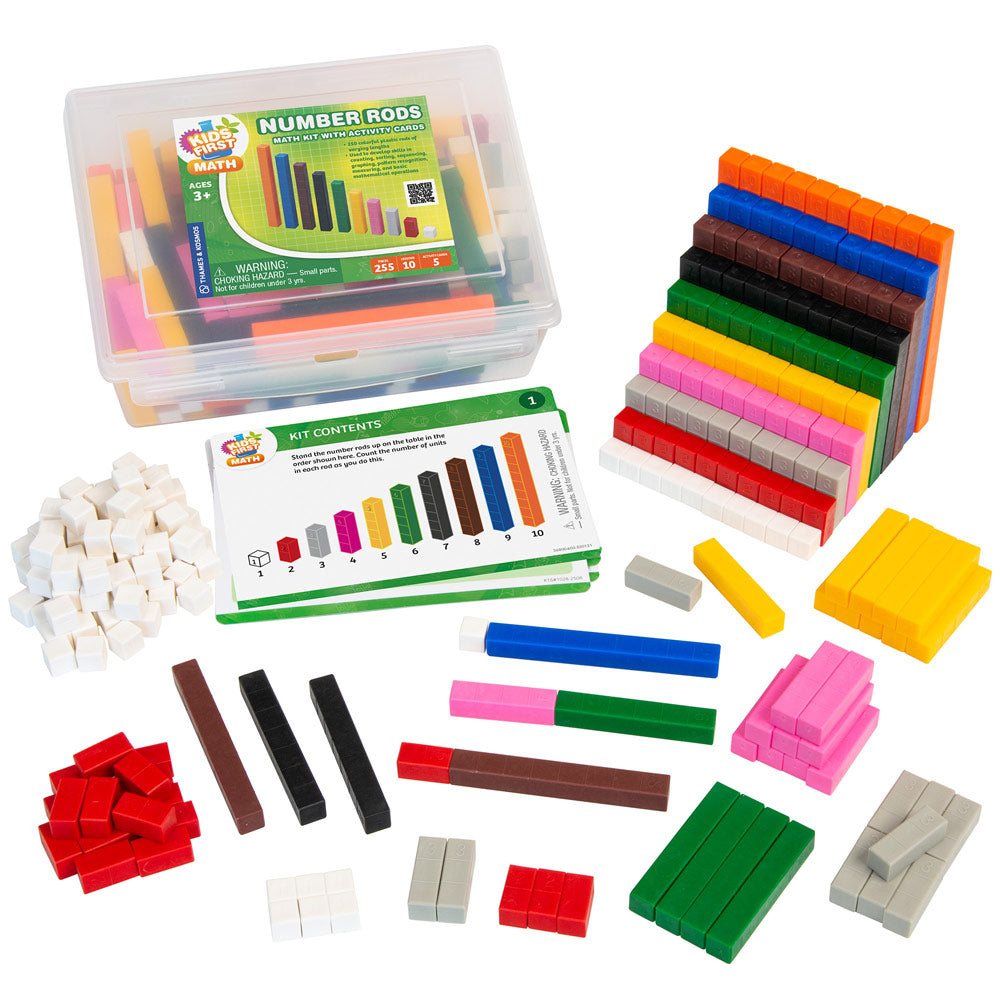 Educational Number Rods Math Kit for Kids with Activity Cards - Perfect for Homeschooling & Early Learning