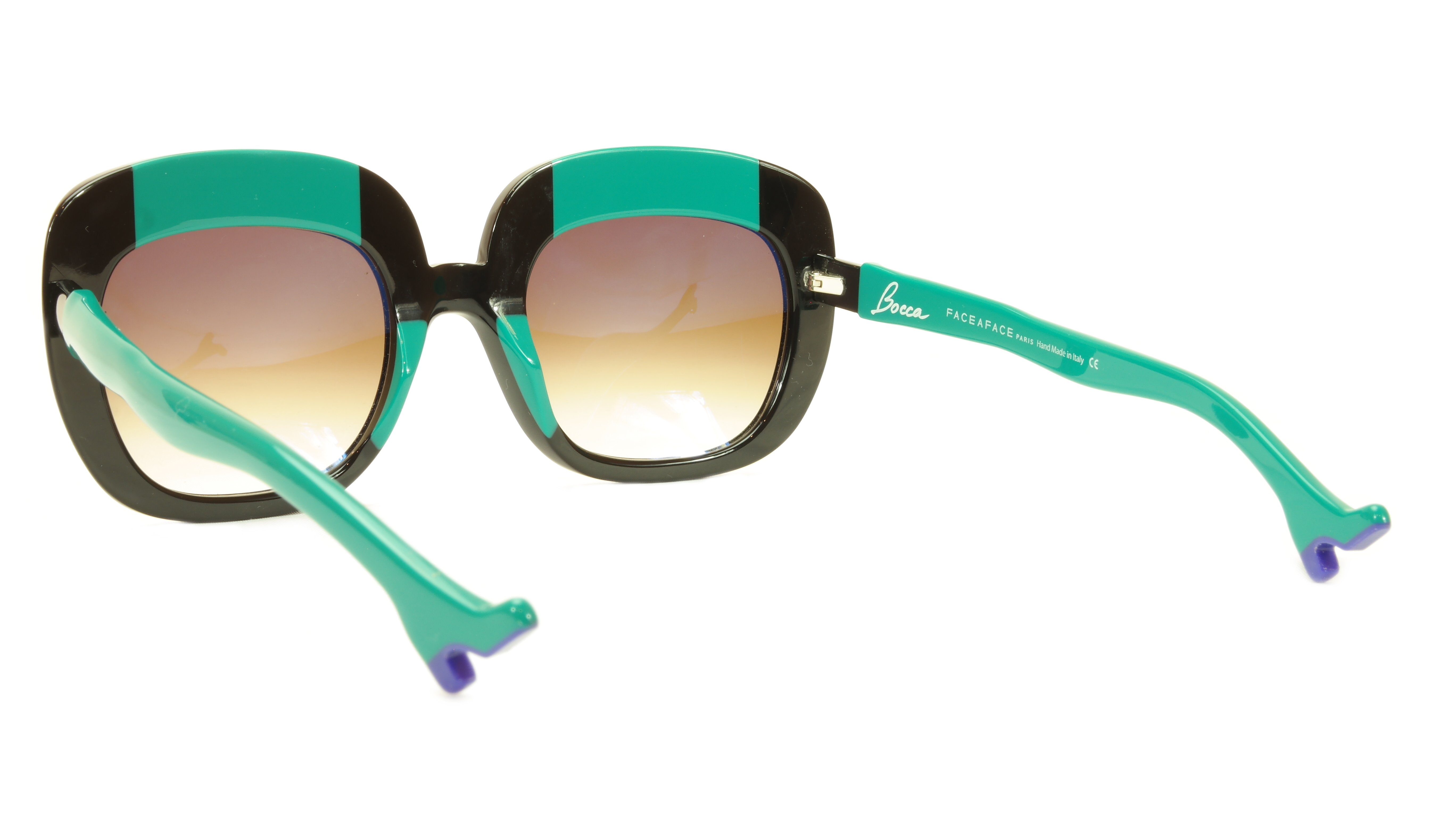Face A Face BOCCA Lova 1 4027 Sunglasses - Italian Made Acetate Frame in Black Emerald | Luxury Designer Shades for Women, Perfect for Outdoor Activities & Fashion Statements