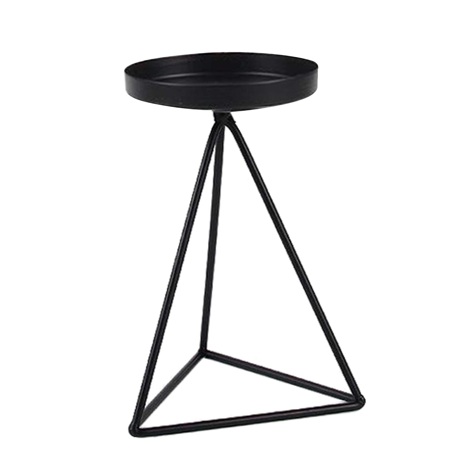 Baoblaze Geometric Design Iron Tealight Candle Holder - Hollow Vintage Style for Wedding, Home Decor, Table Centerpiece - Black Metal Candle Stand for Romantic Ambiance, Dinner Parties & Holiday Decorations