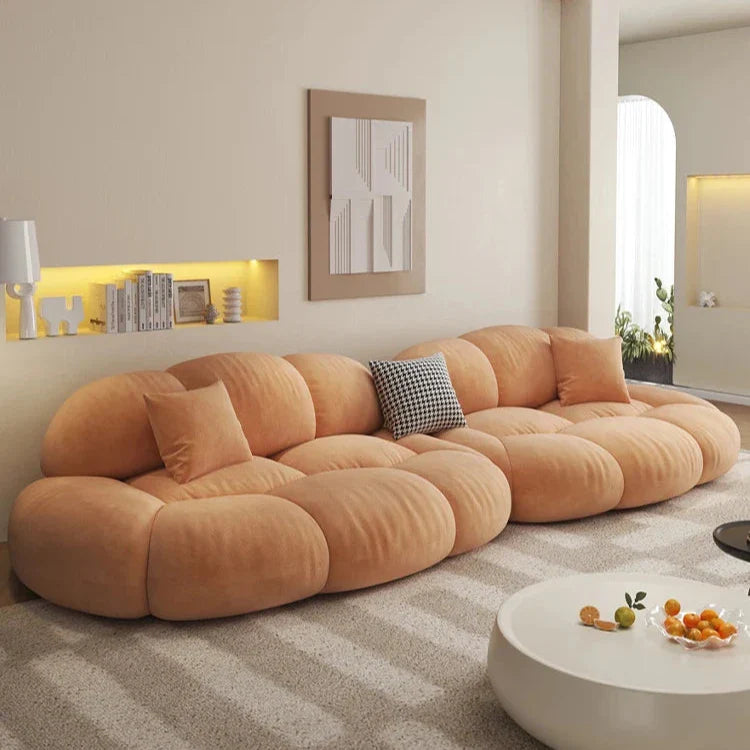 Modular Loveseat for Living Room - Contemporary Velvet Sofa Set with Chaise Lounge | Perfect for Small Spaces, Apartments & Cozy Home Decor
