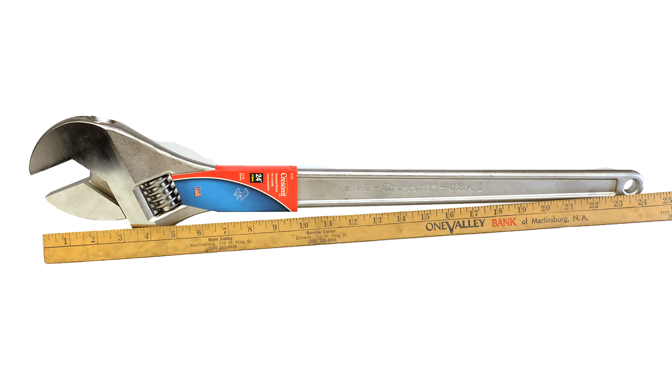Crescent AC124 24-Inch Chrome Adjustable Wrench - New in Box - Perfect for Plumbing, Automotive Repair & DIY Home Projects