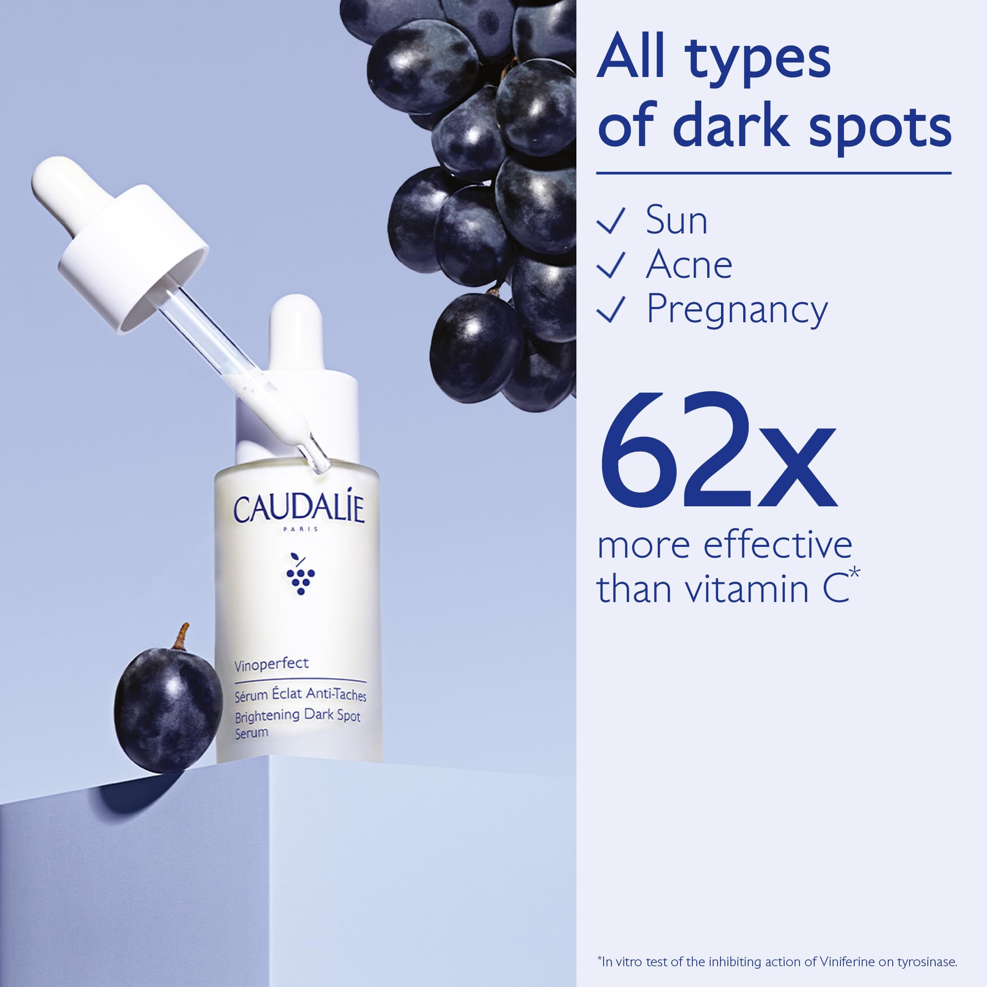 Caudalie Vinoperfect Radiance Serum for Dark Spots & Travel Size Grape Water Facial Mist - Brightening Skincare Set for Hyperpigmentation, Even Tone - Perfect for Daily Routine, Travel & On-The-Go Hydration