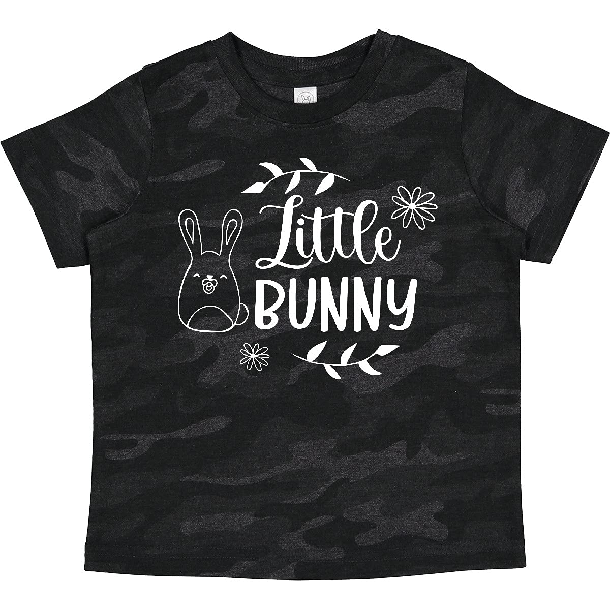 Inktastic Easter Little Bunny with Flowers Toddler T-Shirt - Cute Spring Baby Outfit for Easter Egg Hunt & Family Photos