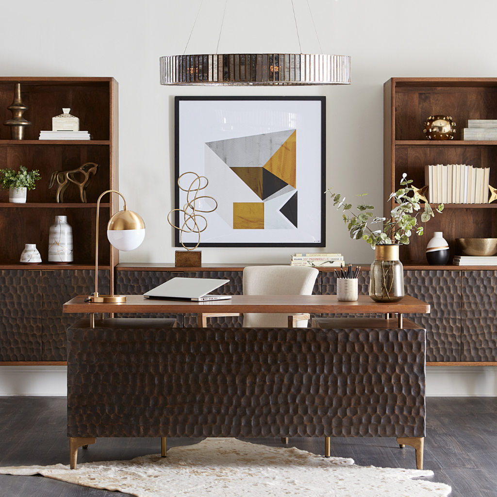 Santa Cruz Desk - Modern Wooden Writing Desk for Home Office, Study & Workspace - Stylish & Durable Home Office Furniture for Professionals & Students