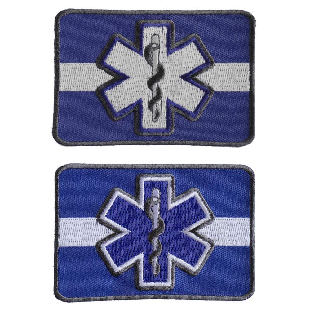 Emergency Medical Technician EMT Iron-On Patches - 3.5 Inch First Responder Badges for Uniforms & Jackets - Perfect for EMTs, Paramedics & Medical Professionals