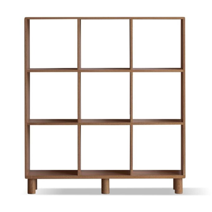 Oak & Beech Solid Wood Modular Bookshelf - Customizable Storage for Home Office, Living Room & Bedroom