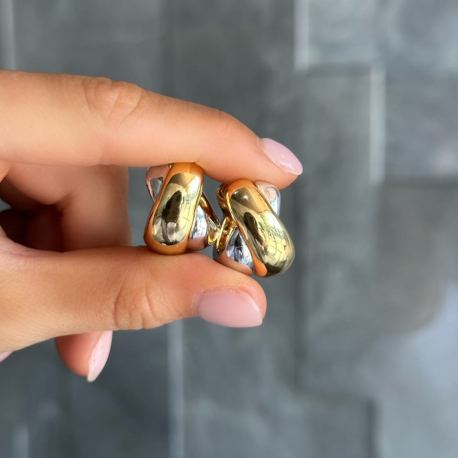 Two Tone Twisted Hoop Earrings for Women - Trendy Gold and Silver Hoops for Everyday Wear, Parties & Gifts