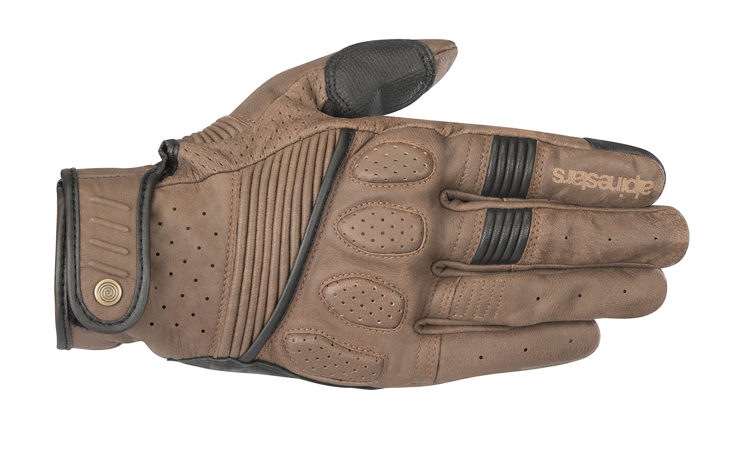 Alpinestars Crazy Eight Men's Street Motorcycle Gloves - Brown/Black - Large Size - Durable Protective Gloves for Riding, Cruising & Urban Commuting